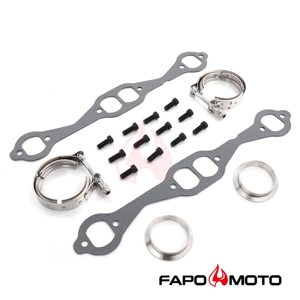 FAPO Turbo Headers for Chevy Chevelle Malibu El Camino A-body Small Block V8 El Camino Impala Bel Air Camaro Nova FE640150