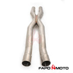 2.5  X-Pipe Mid-Pipe compatible with Ford Mustang GT 15-18 S550 Resonator Delete 5.0L Coyote V8 FE748010