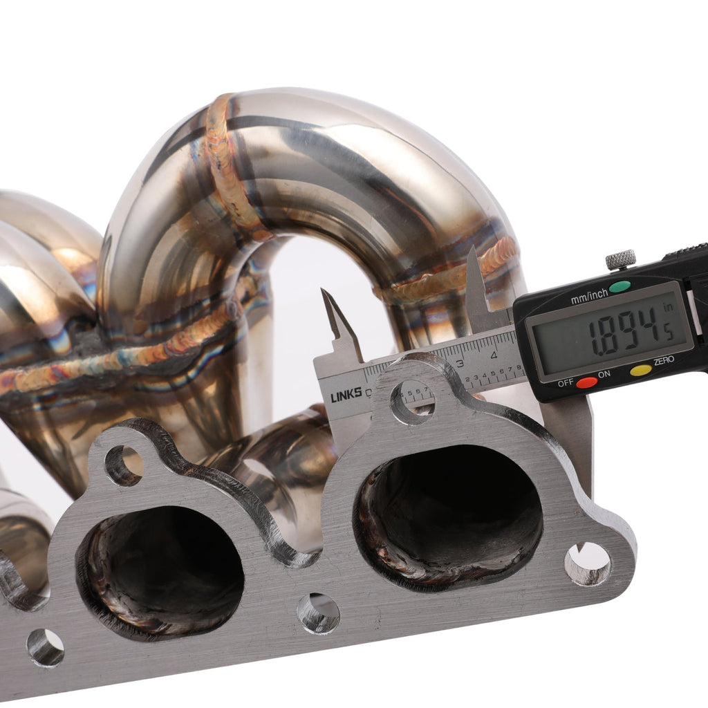 FAPO Turbo Manifold for Honda Civic del Sol CRX D15 D16 SOHC T3 38mm WG Ram Horn