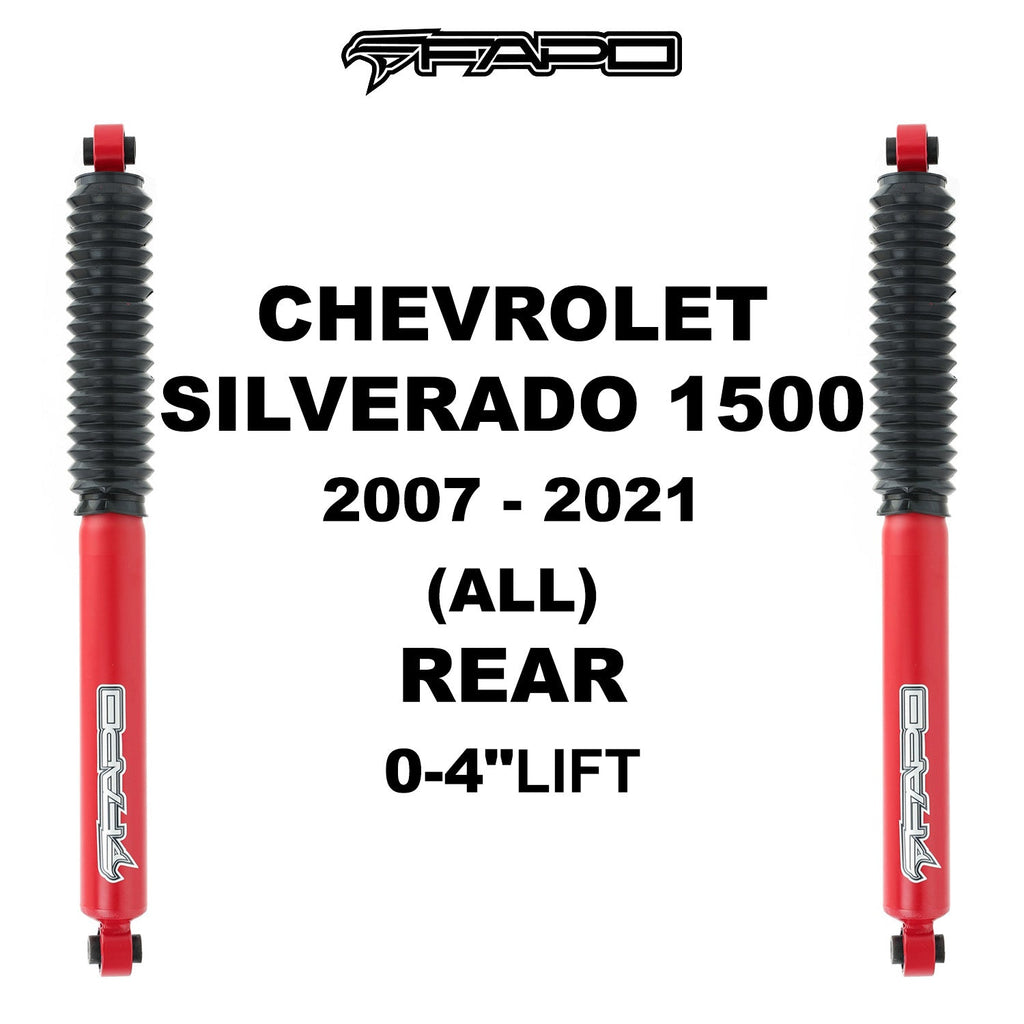 P1 Off-road Rear shock for CHEVROLET SILVERADO 1500 2007-2021 GMC SIERRA 1500 2007 - 2021 CHEVYROLET SILVERADO 1500 CLASSIC 2019-2019 GMC SIERRA 1500 CLASSIC 2019-2019 0-4 in lift PA162010