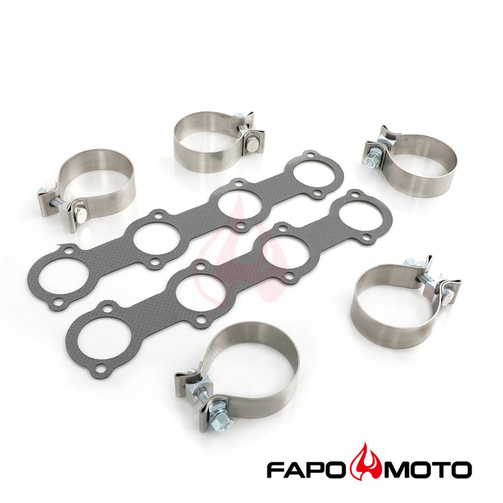 FAPO Long Tube Headers Manifolds for 03-06 Mercedes AMG E55 CLS55 M113 X-Pipe FE635110