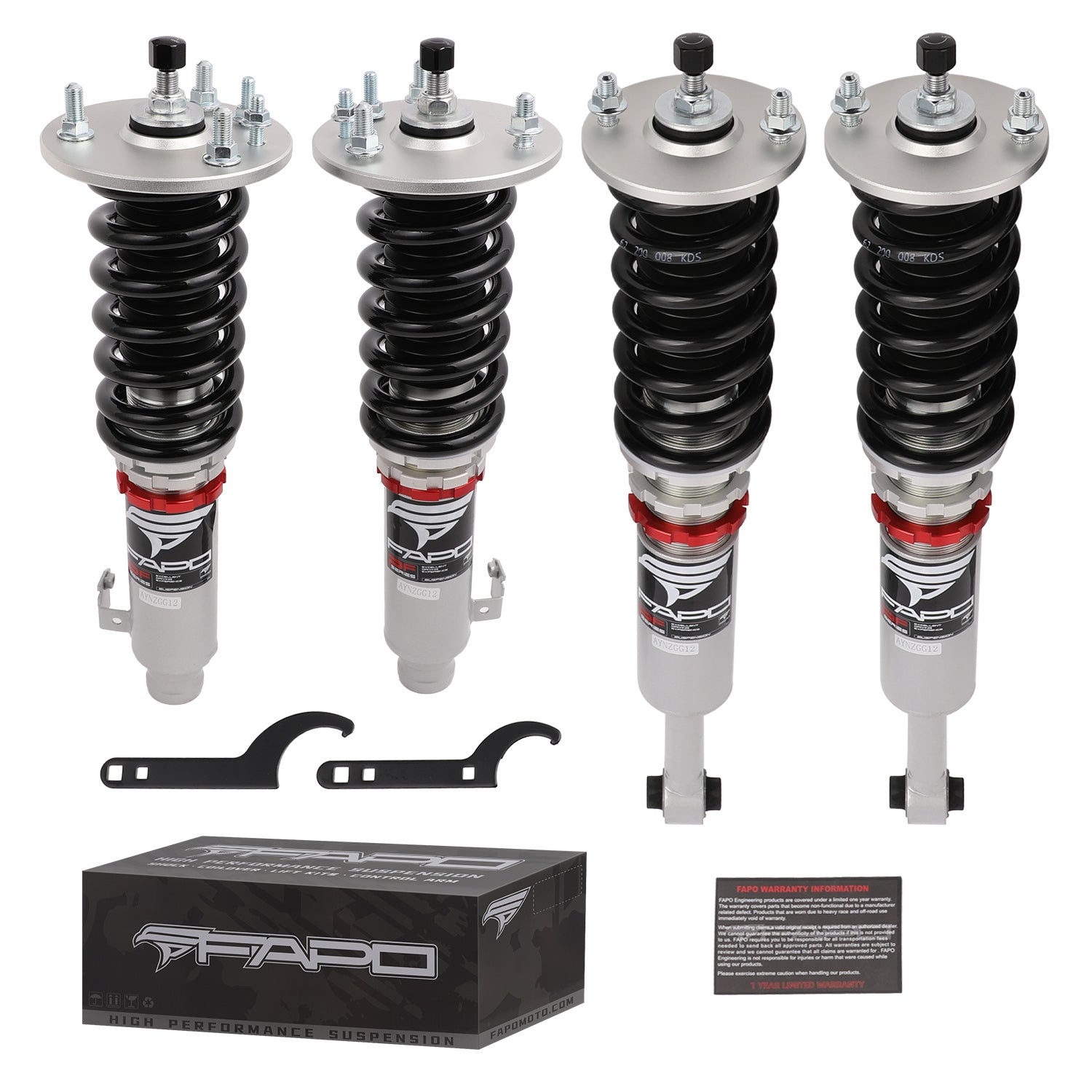 32-Level Damping Coilover For Honda Accord 6th Gen CG/CF 1998-2002 / Acura CL 2nd Gen YA4 2000-2003 / Acura TL 2nd Gen UA4/UA5 1999-2003 PF012120