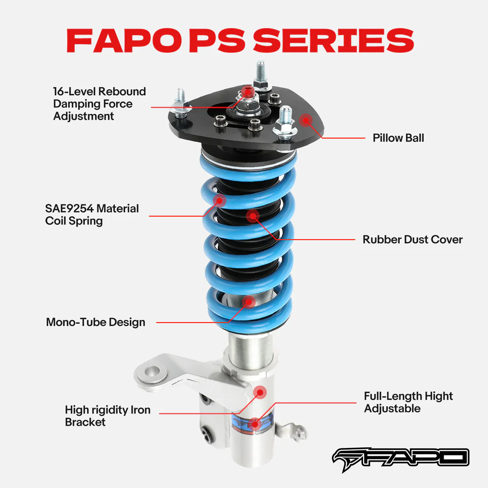 16-Level Damping Coilover For Subaru Forester 3rd Gen SH 2008–2013 PS020320