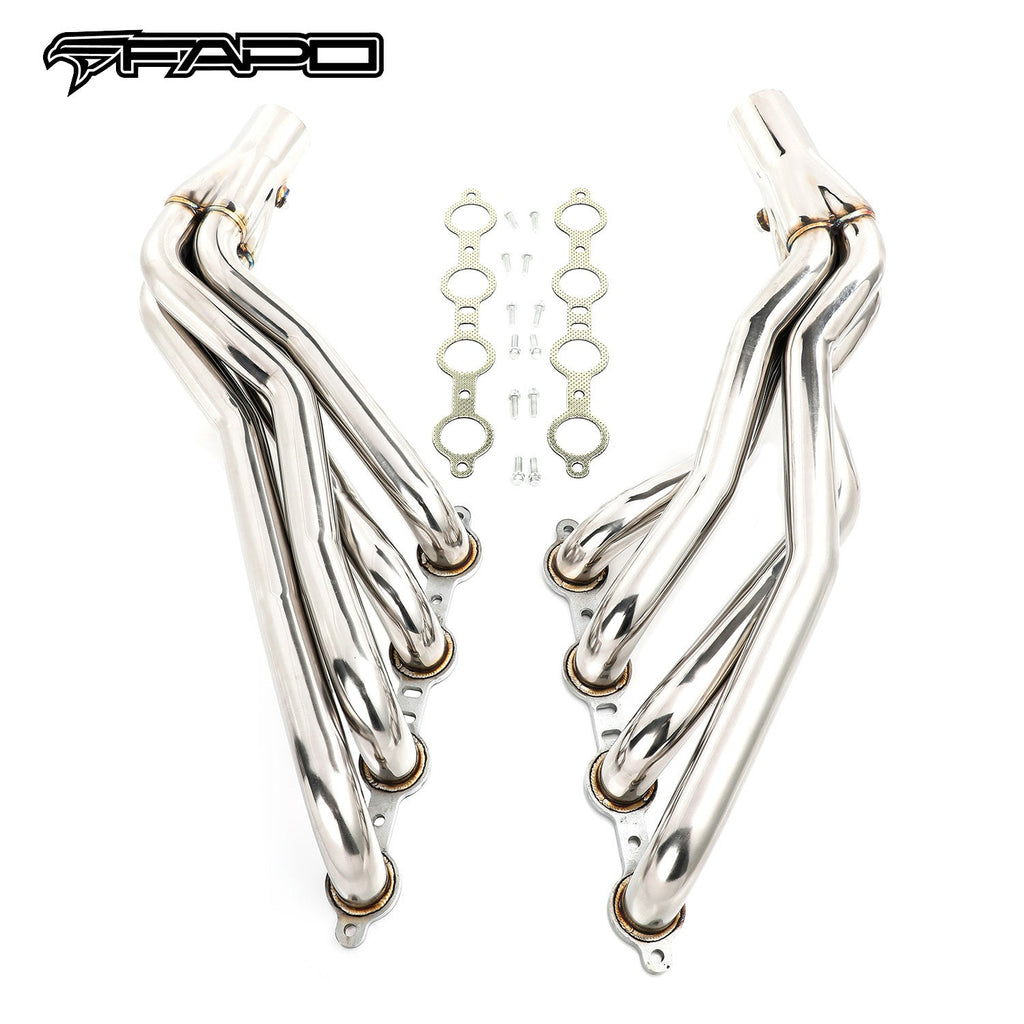 FAPO Long Tube Header 1-7/8  for 07-13 Chevy GMC Silverado Sierra 1500 2500 HD FE696240