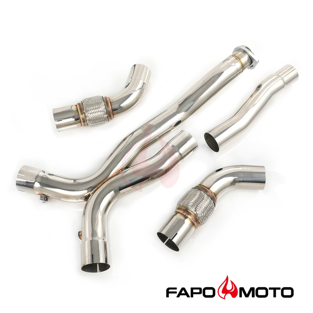FAPO Long Tube Headers Manifolds for 03-06 Mercedes AMG E55 CLS55 M113 X-Pipe FE635110
