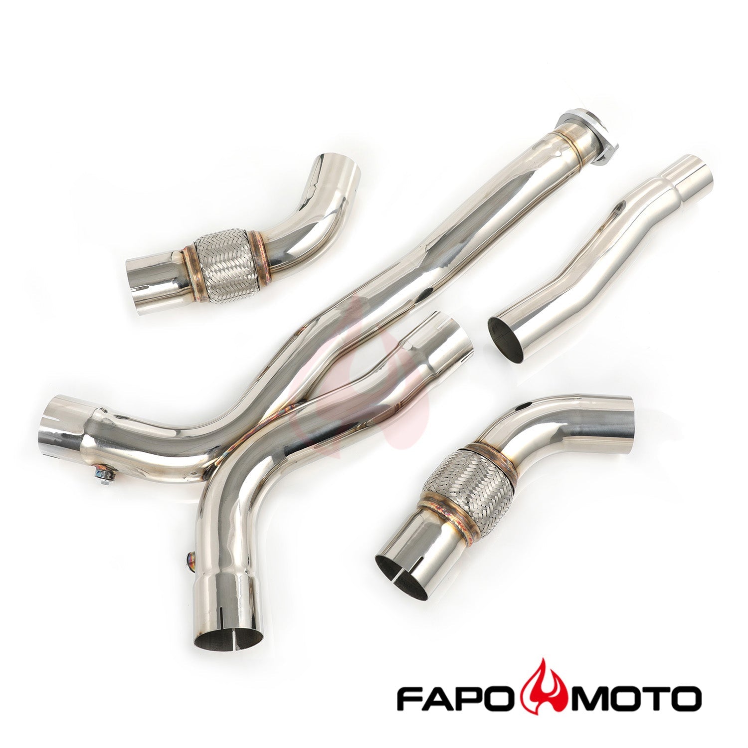FAPO Long Tube Headers Manifolds for 03-06 Mercedes AMG E55 CLS55 M113 X-Pipe FE635110