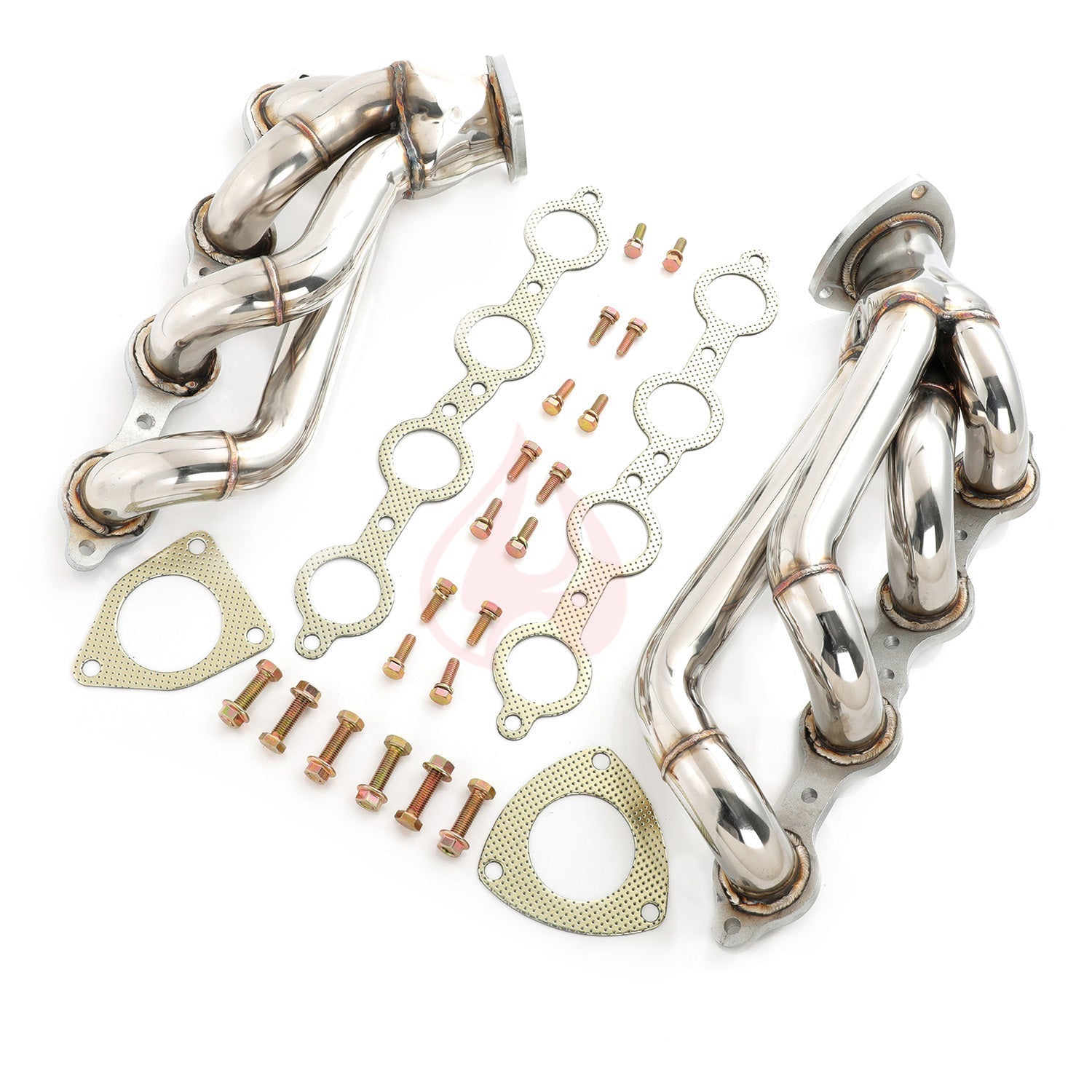 Shorty Headers compatible with 03-06 Chevy GMC Silverado Sierra 1500HD 2500HD Tahoe Yukon Suburban Cadillac Escalade 6.0L V8 FE696120