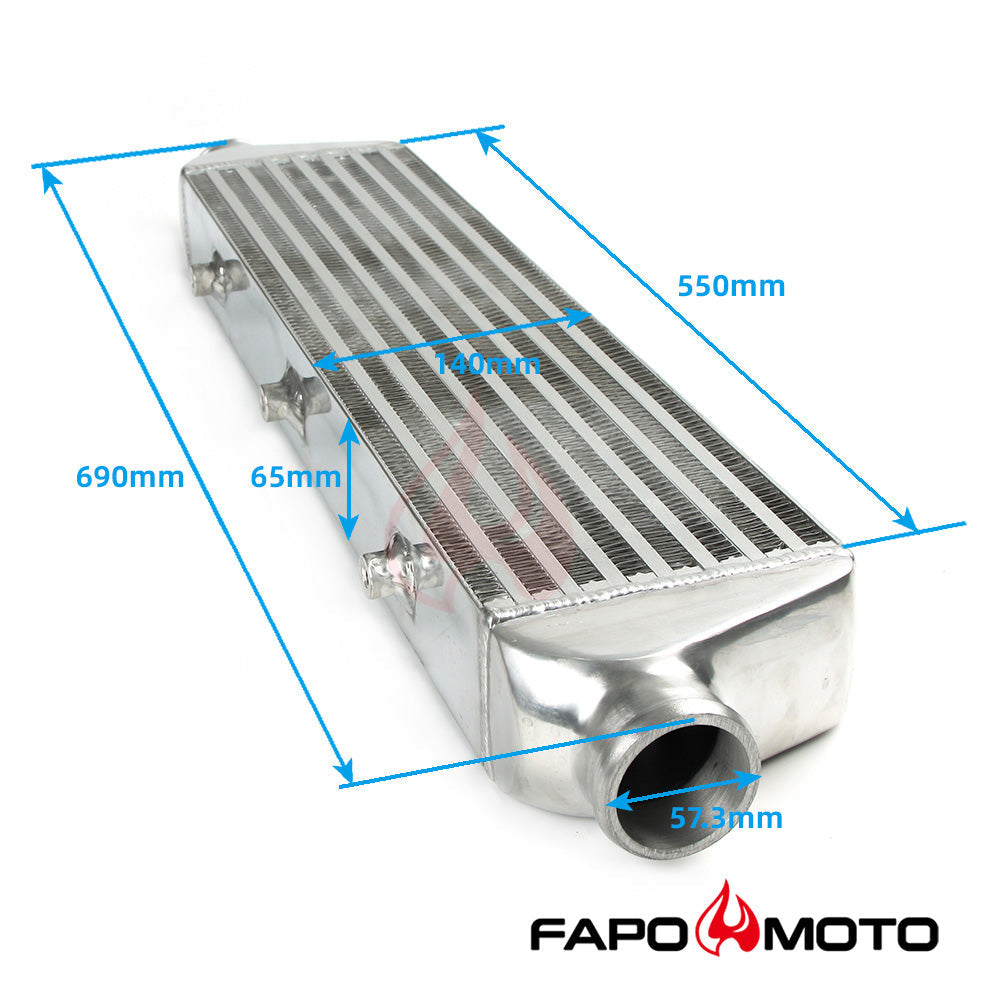 FAPO 27 x6 x2.5  FMIC UNIVERSAL ALUMINUM TURBO INTERCOOLER 2.25  IN/OUTLET FI500310