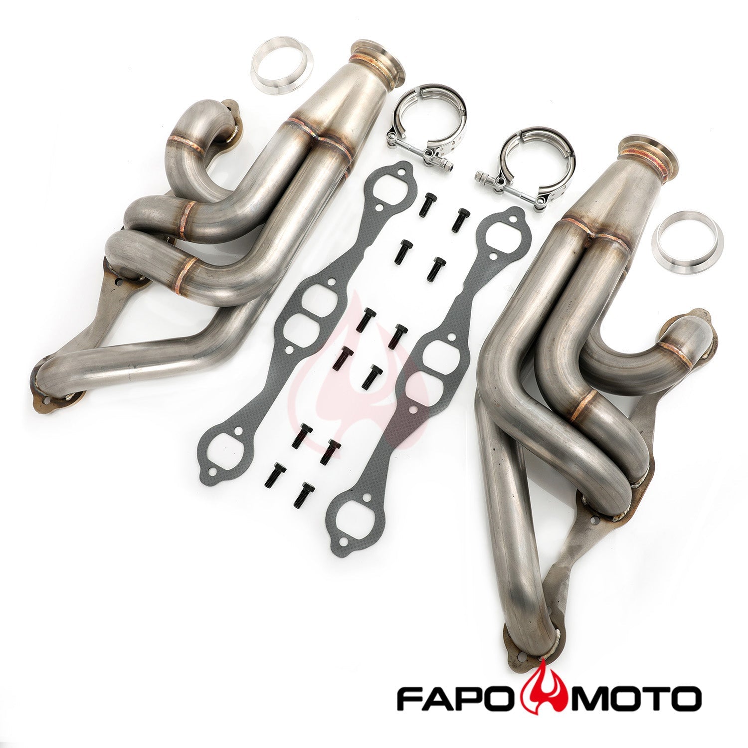 FAPO Turbo Headers for Chevy Chevelle Malibu El Camino A-body Small Block V8 El Camino Impala Bel Air Camaro Nova FE640150