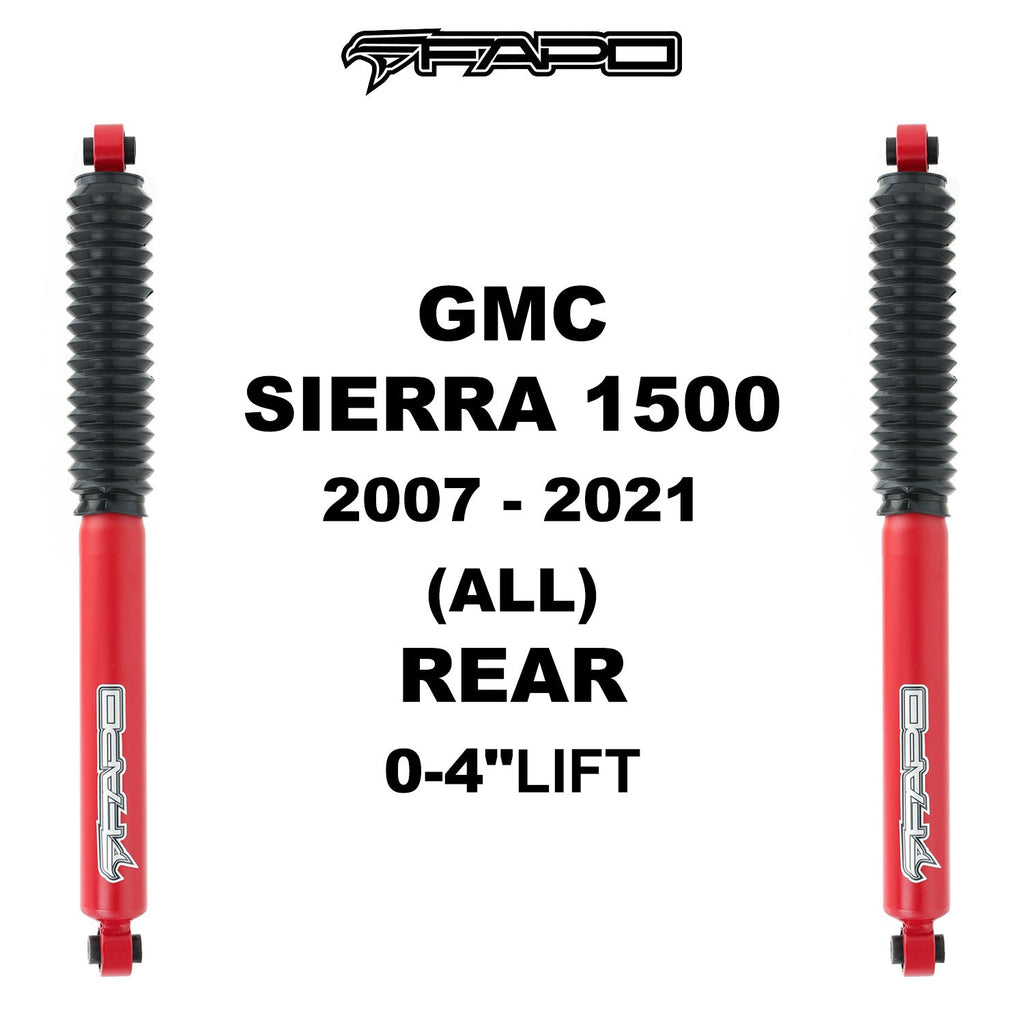 P1 Off-road Rear shock for CHEVROLET SILVERADO 1500 2007-2021 GMC SIERRA 1500 2007 - 2021 CHEVYROLET SILVERADO 1500 CLASSIC 2019-2019 GMC SIERRA 1500 CLASSIC 2019-2019 0-4 in lift PA162010