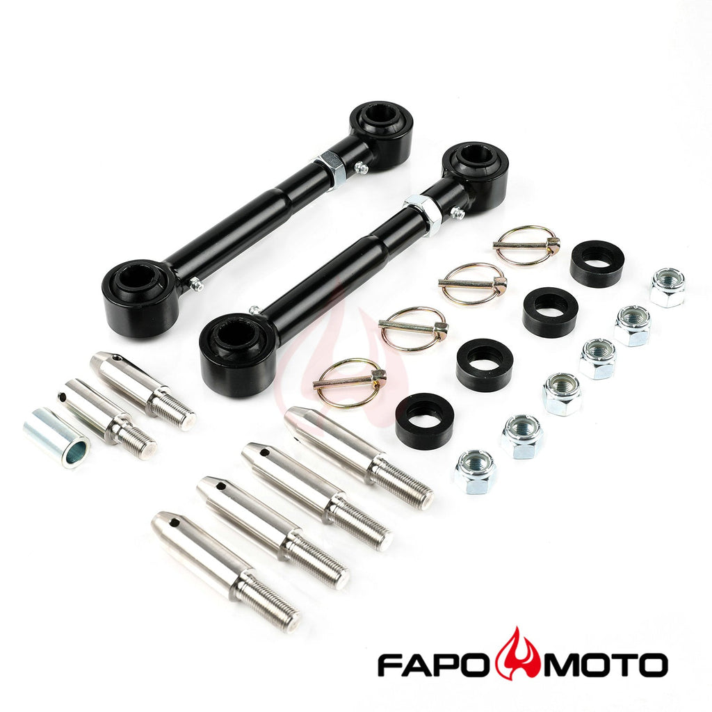 JK JL FRONT Sway Bar Links for 2007-2022 Jeep wrangler 3-5 in Lift Adjustable Quicker Disconnect FZ100110
