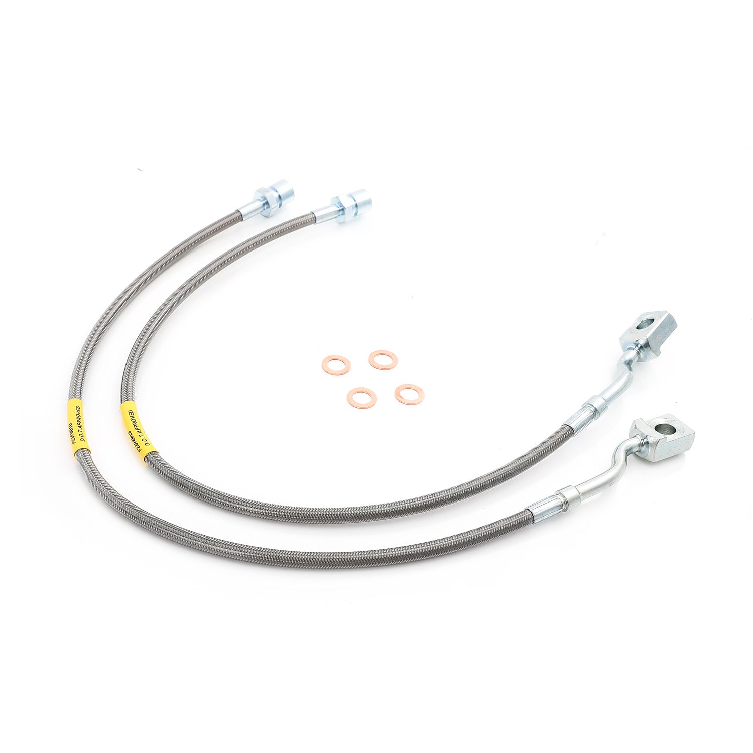 Front Stainless Steel Extended Brake Lines For 07-18 Silverado Sierra 5-7.5"lift