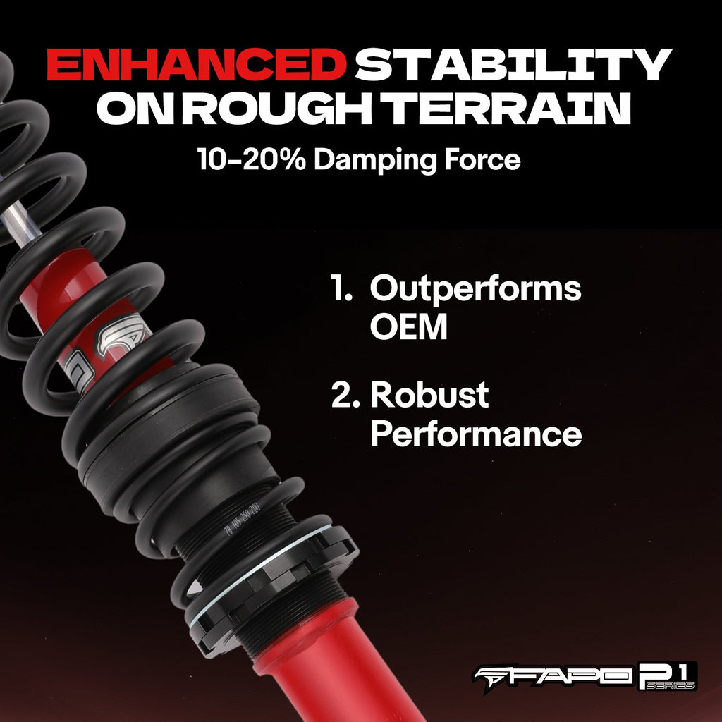 FAPO Front 2.5-3.5 in Lift Struts for Nissan Frontier 2005-2026 PA192111