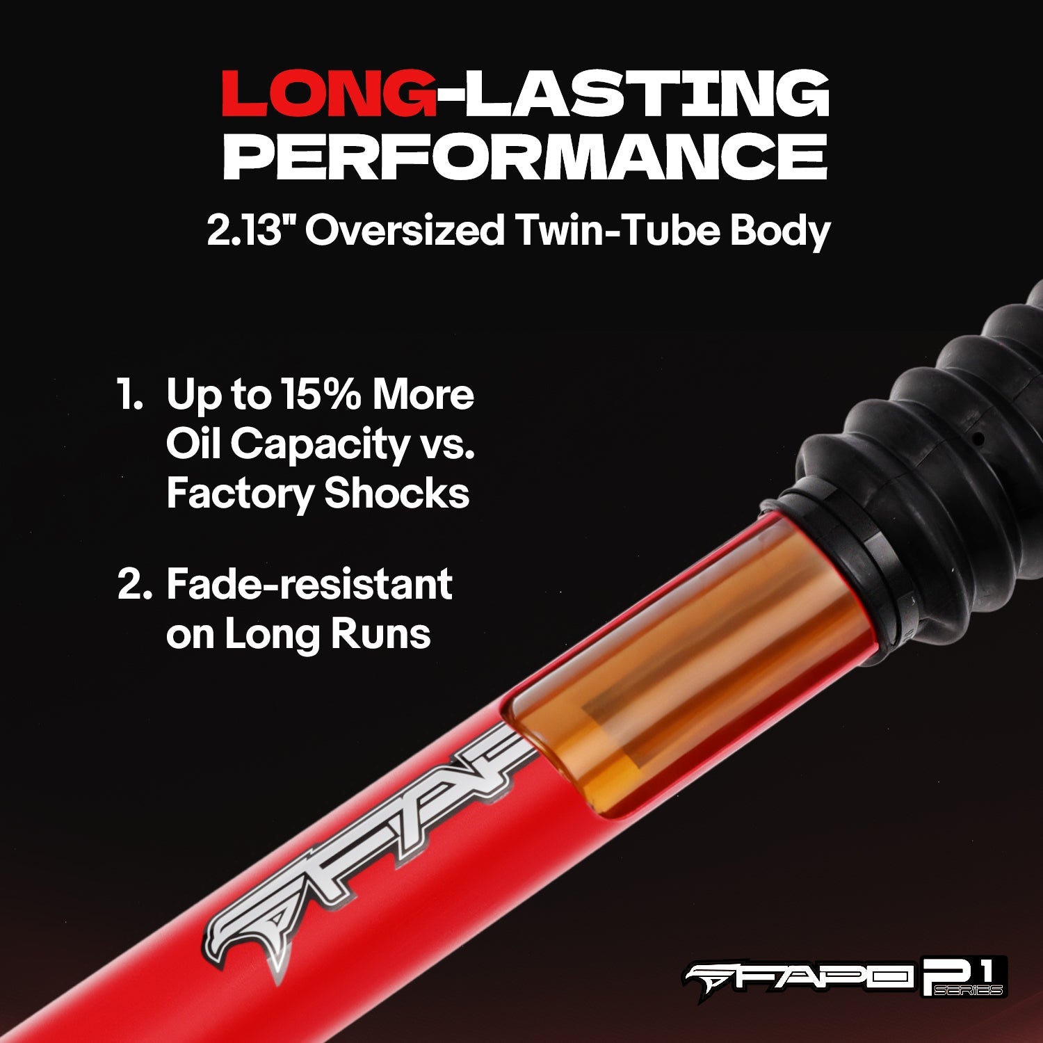 FAPO Rear 0-3.5 in Lift Shocks for 2009-2021 Ford F-150 Raptor PA467110