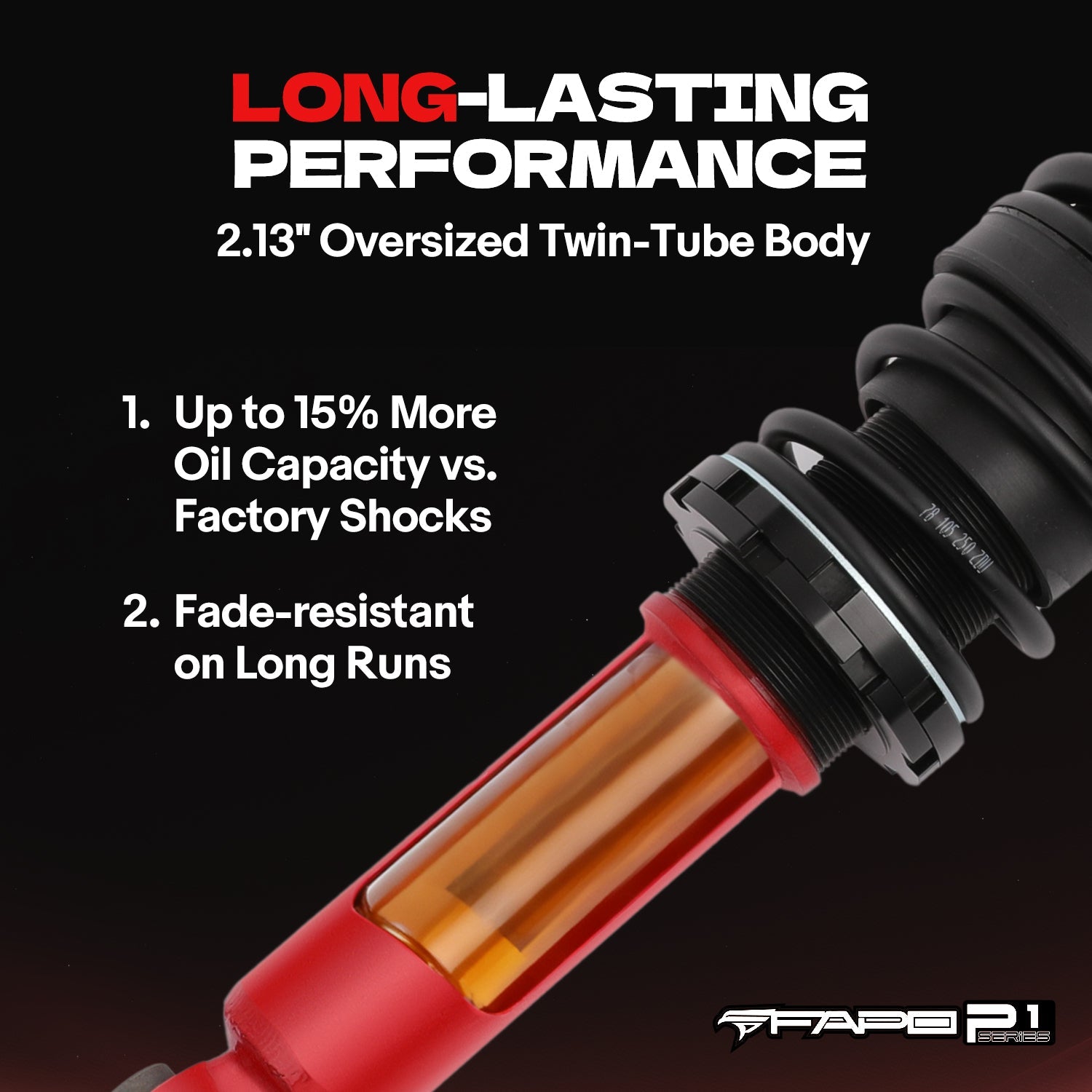 FAPO Front 0-2 in Lift Struts for 2003-2021 Toyota Land Cruiser Prado 4Runner FJ Cruiser Hilux Fortuner PA165110