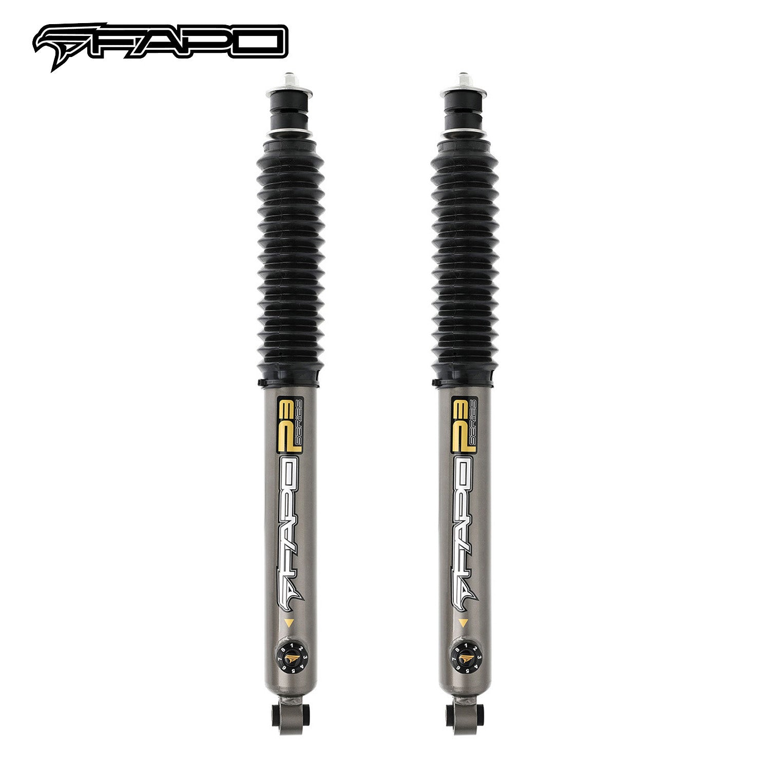 8-Stage Front 0-2.5 in Lift Shocks for 2007-2018 Jeep Wrangler PA160630