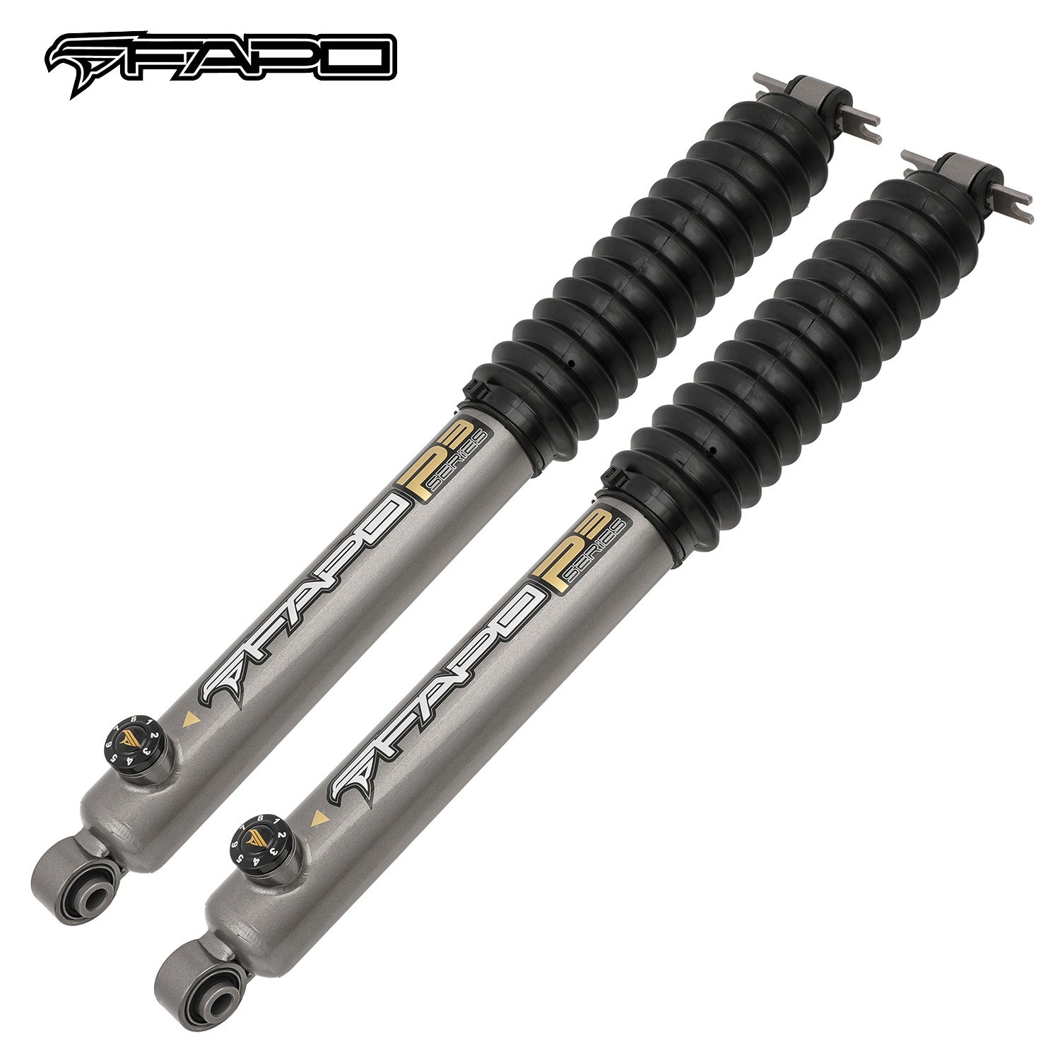 8-Stage Rear 6.5-8 in Lift Shocks for 1997-2006 Jeep Wrangler TJ PA591631