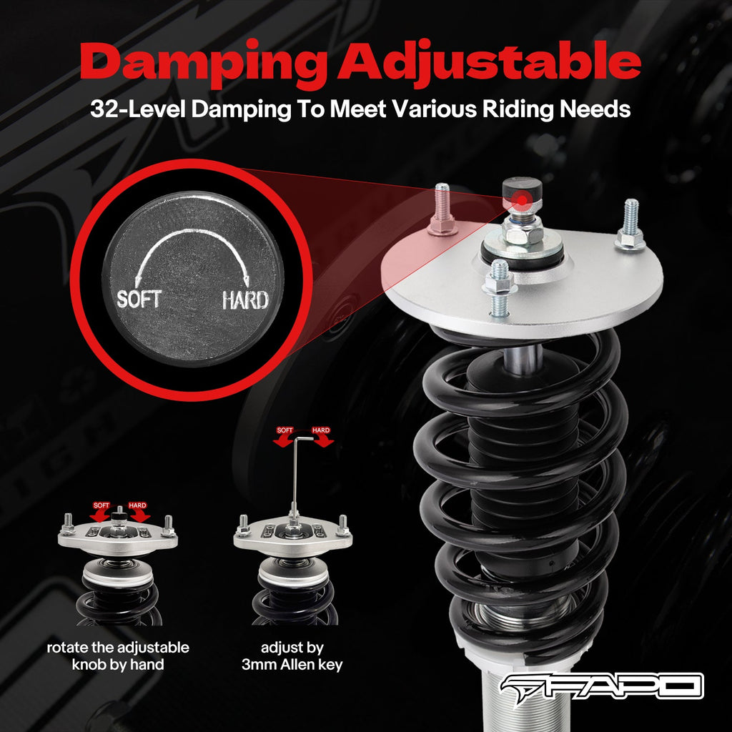 32-Level Damping Coilover for 2005-2014 Lexus GS300/350/430/460 / IS250/350/IS F XE20/S190 Platform PF015530