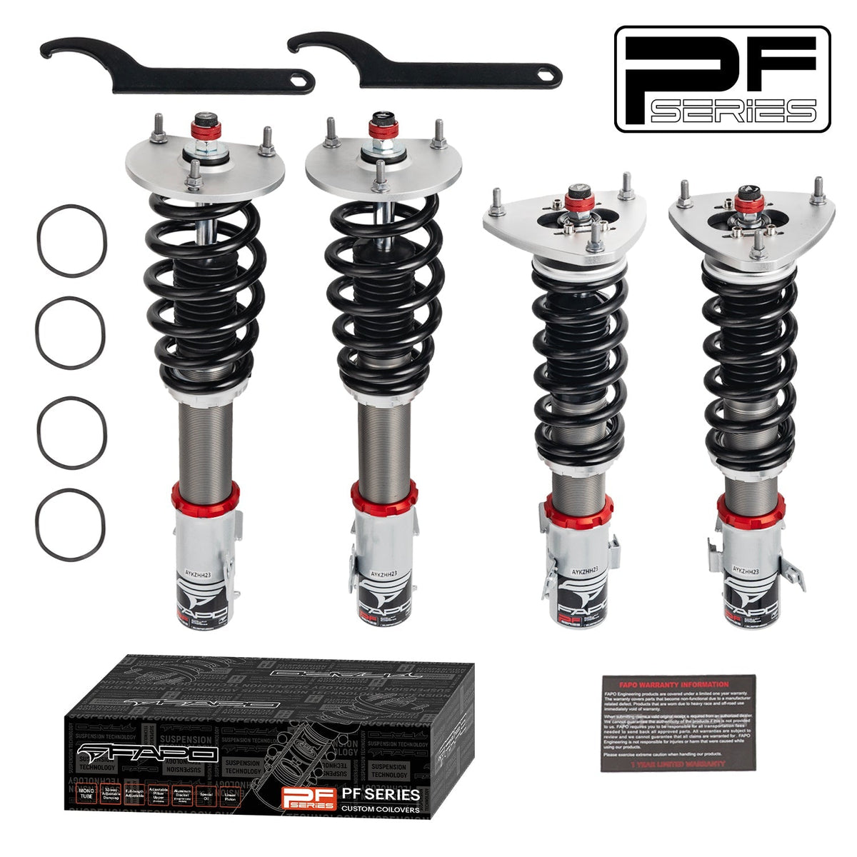 PF Custom 32-Level Damping Coilover For Subaru Forester 2nd Gen SG 2003–2008 3 bolts PF000130-CUSTOM