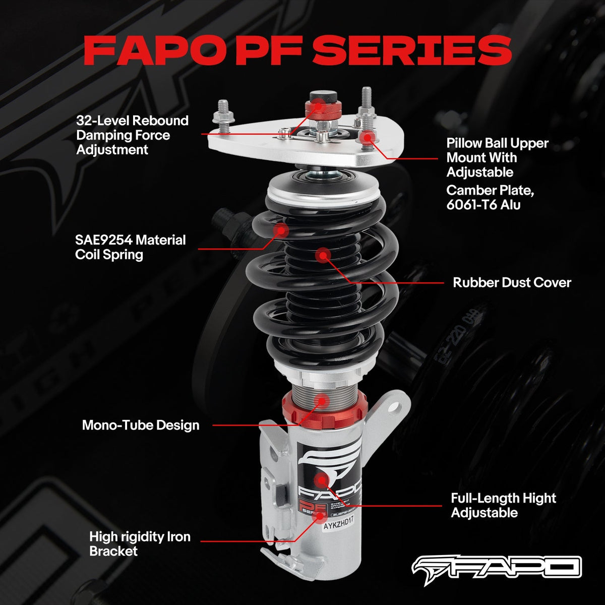 PF Custom 32-Level Damping Coilover for Scion FR-S ZN6 2012+ PF000430-CUSTOM