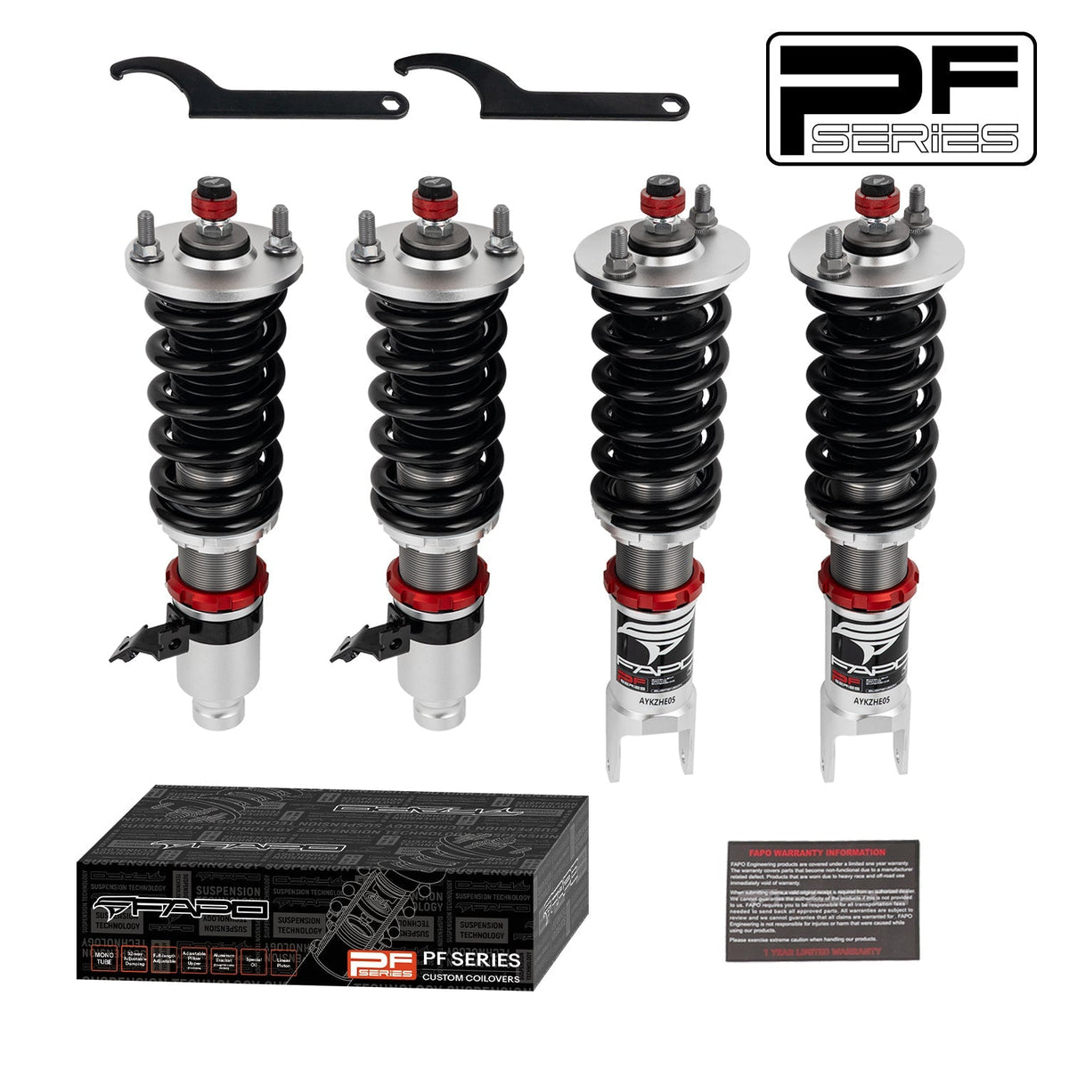 PF Custom 32-Level Damping Coilover For Honda Civic 6th Gen (Rear Fork) EK/EM/DC2/EJ 1996-2000 PF002430-CUSTOM