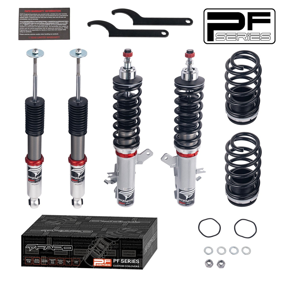 PF Custom 32-Level Damping Coilover For Honda Fit/Jazz 3rd Gen GK3/GK5 2013–2020 PF002930-CUSTOM