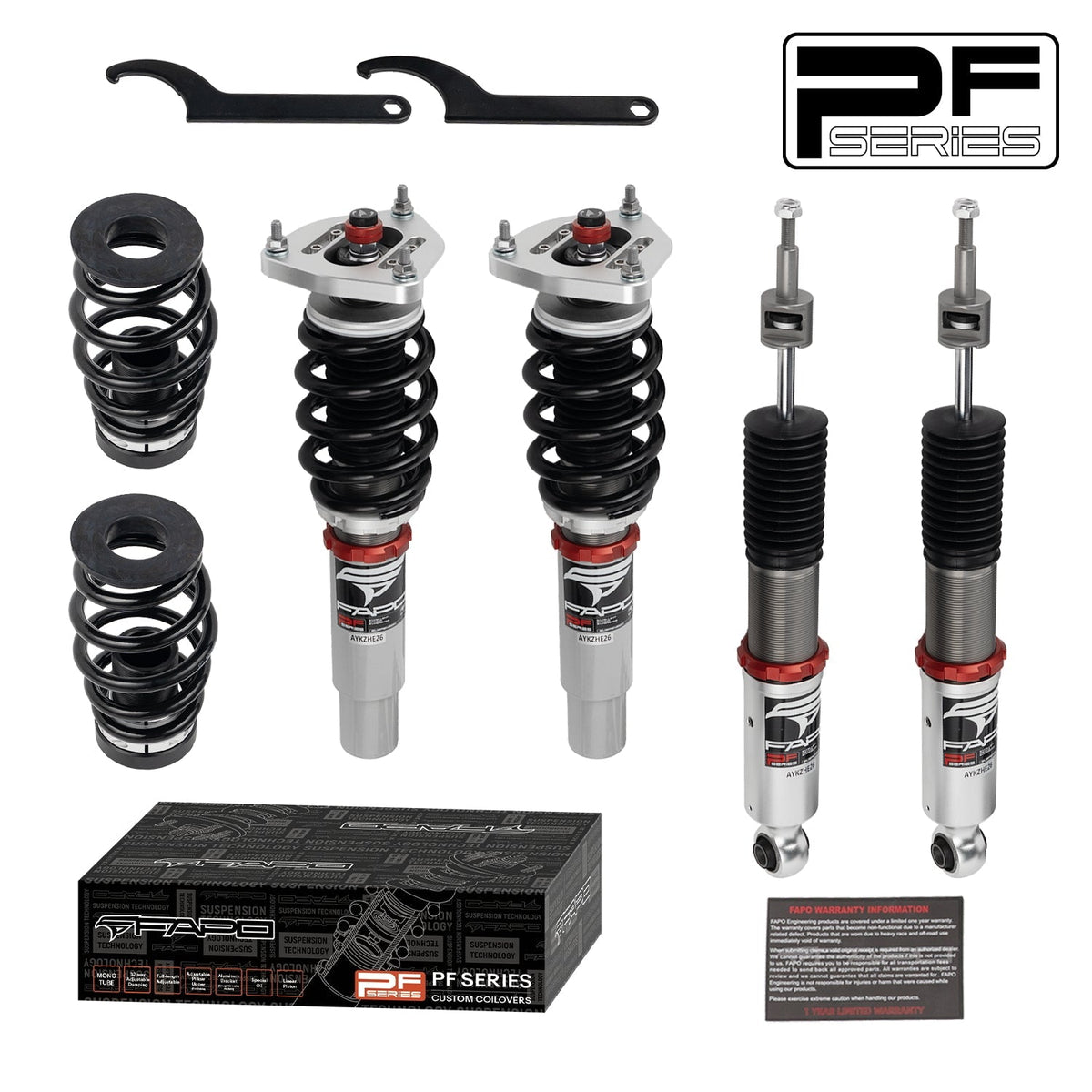 PF Custom 32-Way Adjustable Damping Coilover for Volkswagen Jetta MK7/A7/MQB 2019+ & Golf GTI MK7/A7/MQB 2012-2020 PF004830-CUSTOM