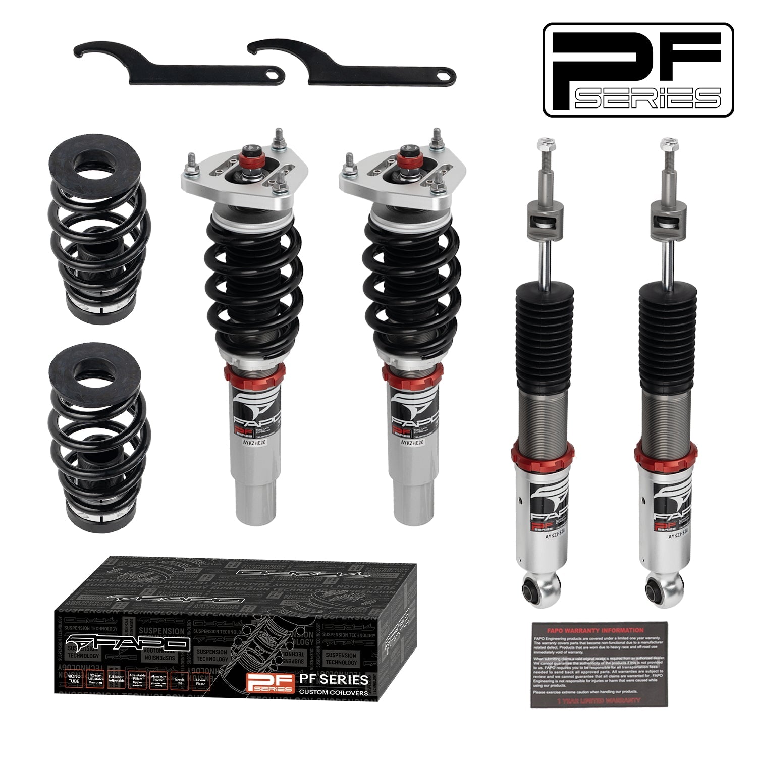 32-Way Adjustable Damping Coilover for Volkswagen Jetta MK7/A7/MQB 2019+ & Golf GTI MK7/A7/MQB 2012-2020 PF004830