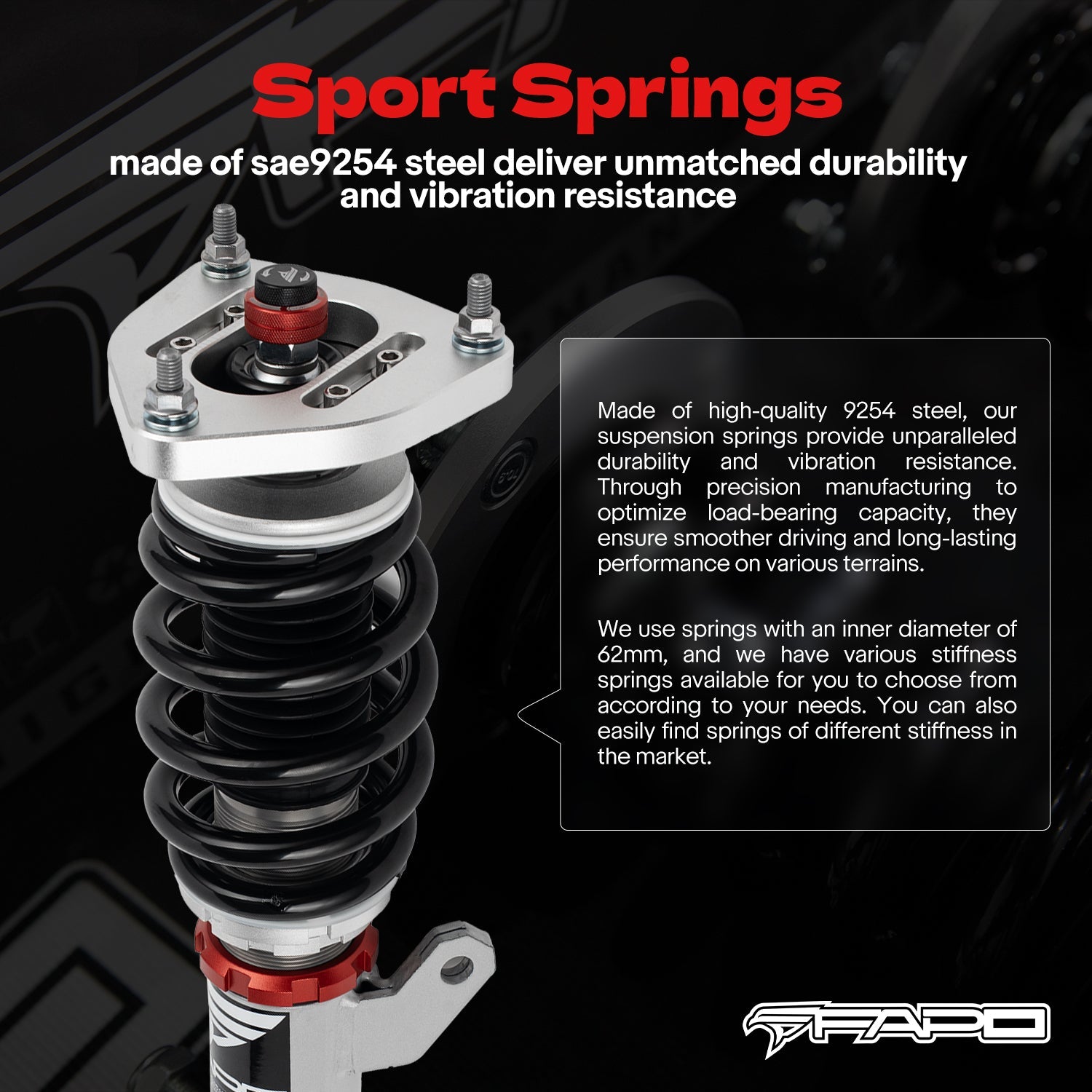 32-Way Adjustable Damping Coilover for Volkswagen Golf 8th Gen MK8/MQB 2020+ & Golf GTI MK7/A7/MQB 2012-2020 PF004830