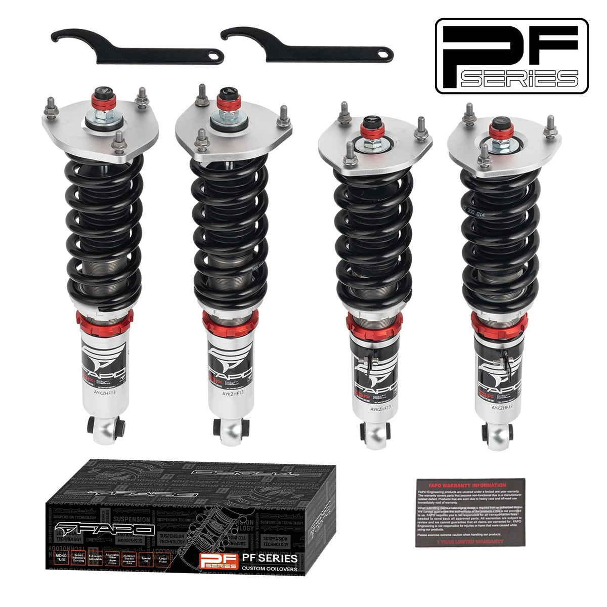 PF Custom 32-Level Damping Coilover For Toyota Mark II JZX90 1992-1996 / JZX100 1996-2000 / Chaser X90/X100 PF005130-CUSTOM