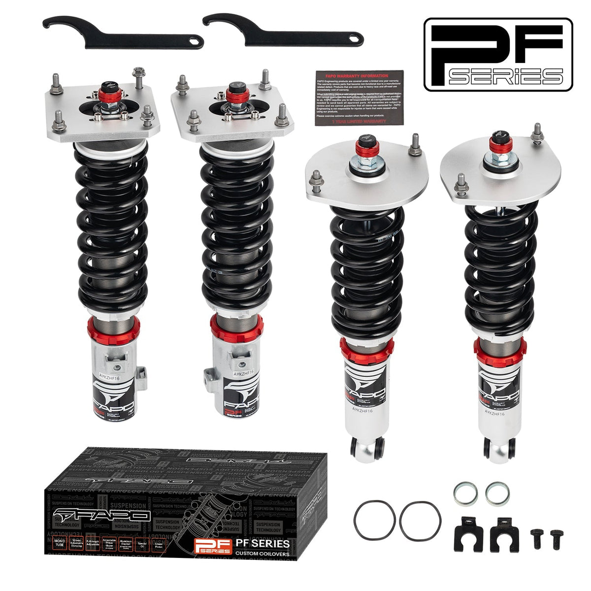 PF Custom 32-Level Damping Coilover For Mazda RX-7 2nd Gen FC3S 1987-1992 PF007230-CUSTOM