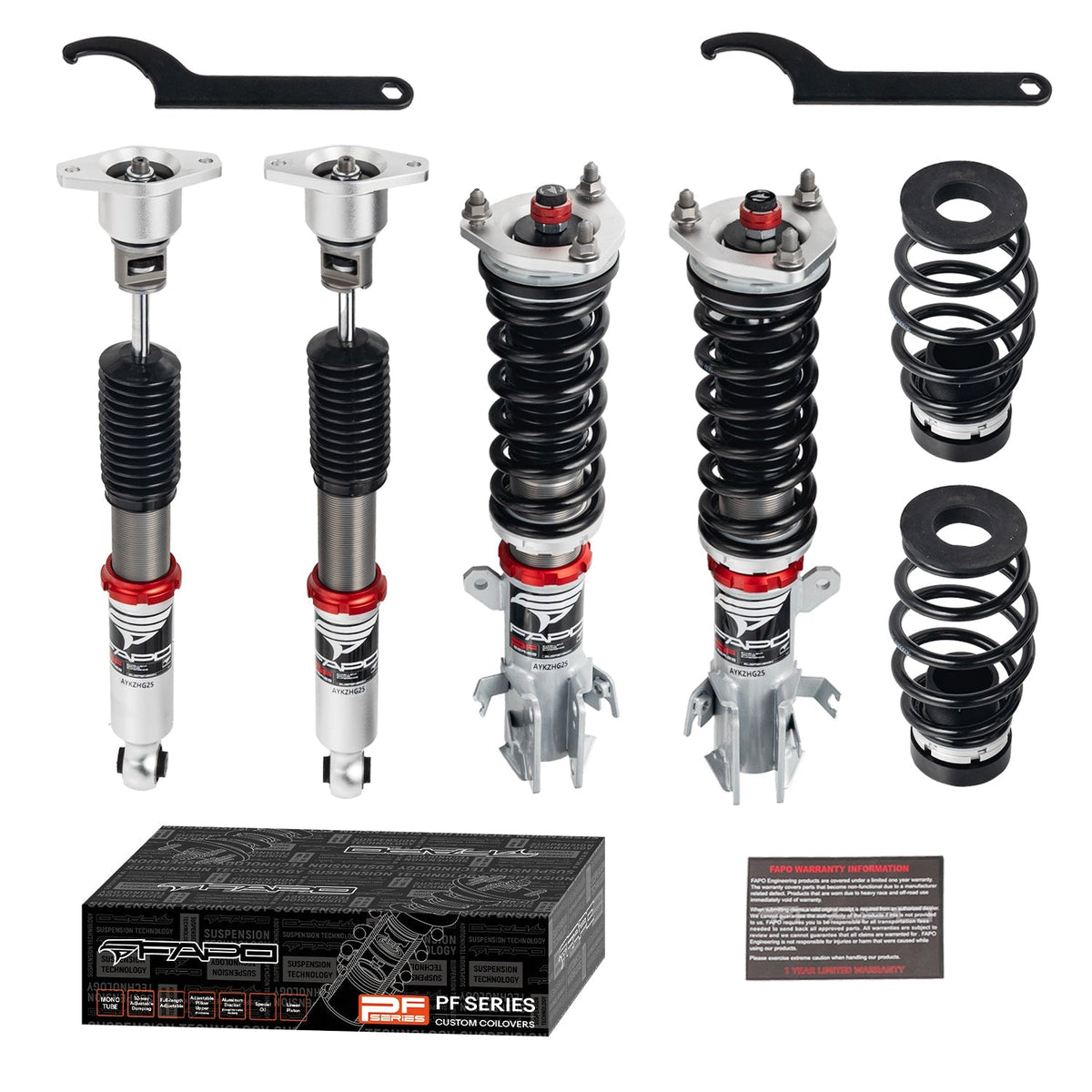 PF Custom 32-Level Damping Coilover for 2007-2019 Mazda 2 DE5 / Ford Fiesta B299 PF007530-CUSTOM