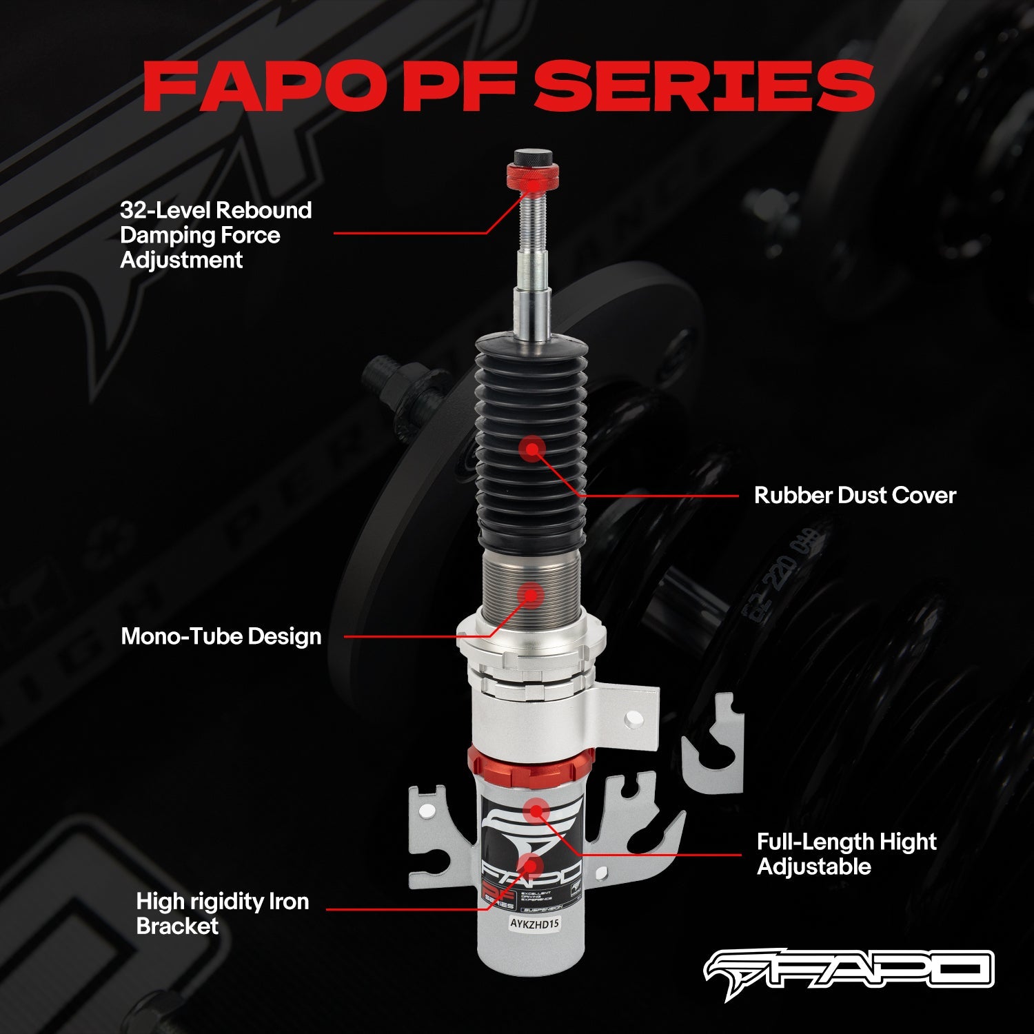32-Level Damping Coilover for Pontiac G8 2008-2009 sedan & Holden Caprice 3rd Gen VM 2006-2013 PF008030