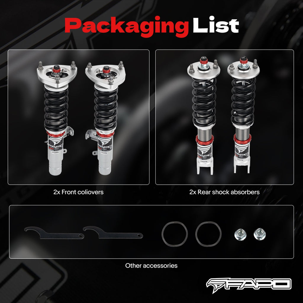 PF Custom 32-Level Damping Coilover for Acura TLX 1st Gen UB1/UB2/UB3/UB4 2015-2020 PF012630-CUSTOM