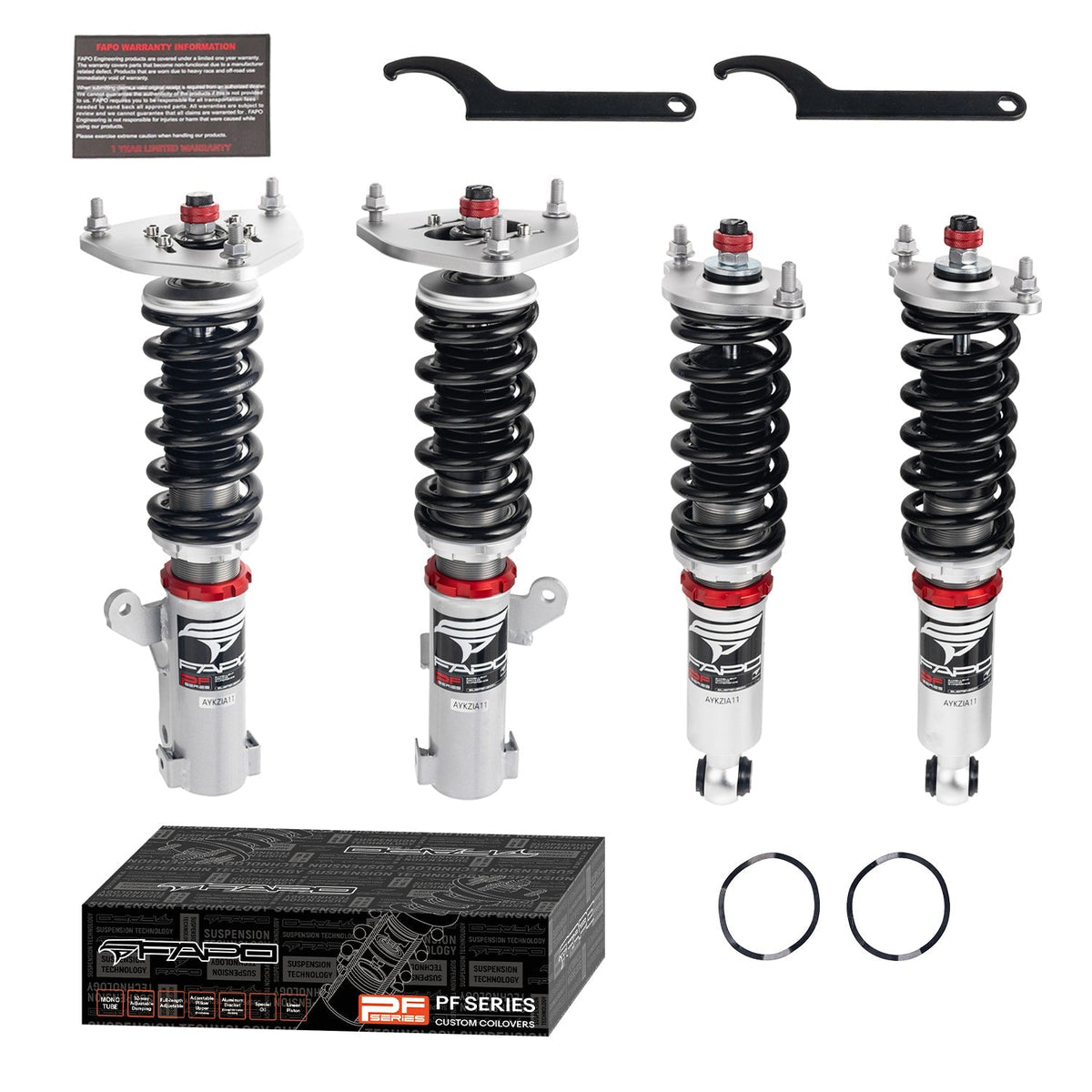 PF Custom 32-Level Damping Coilover for 2000-2005 Mitsubishi Eclipse 3G / Galant 8th / Chrysler Sebring / Dodge Stratus PF013830-CUSTOM