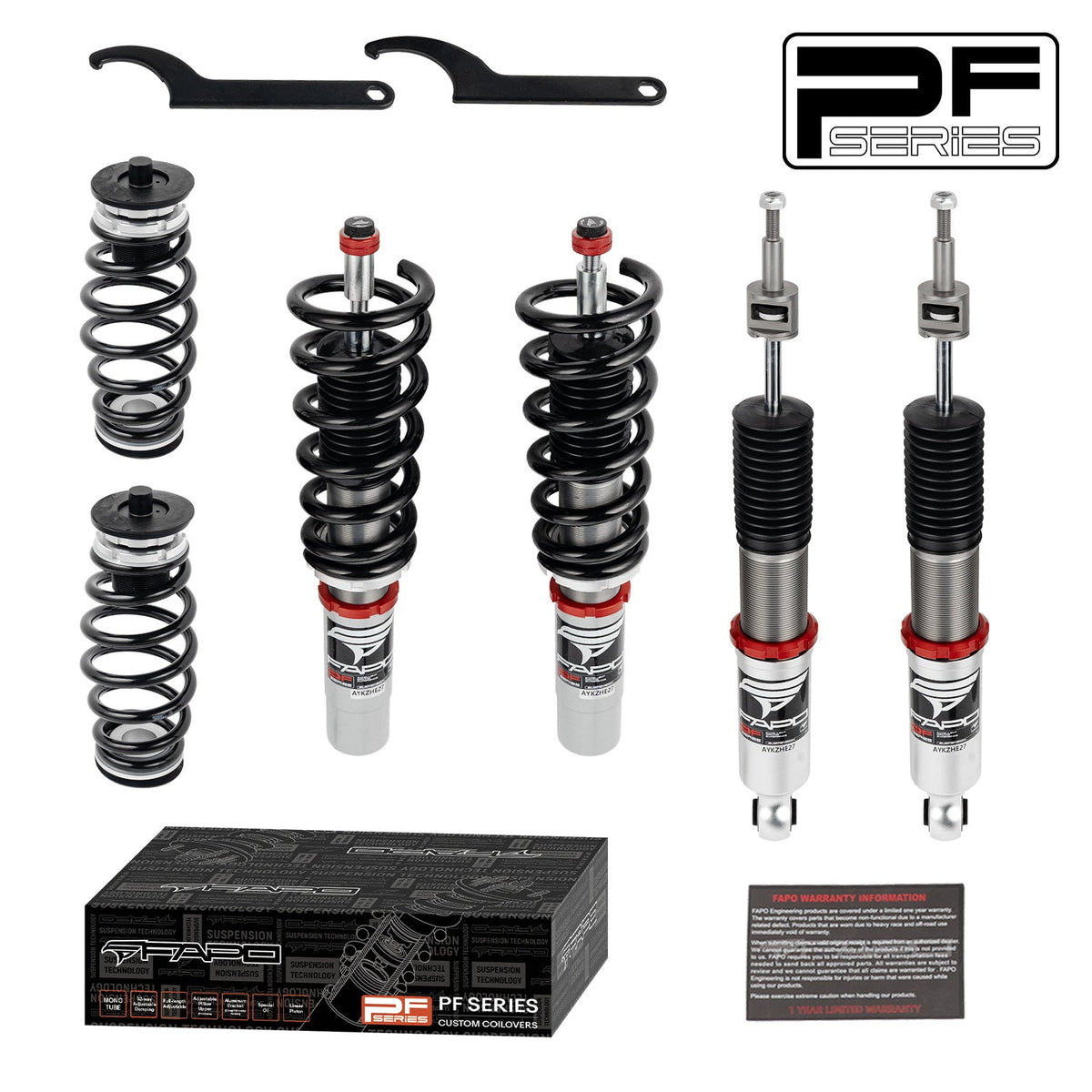 PF Custom 32-Way Adjustable Damping Coilover for Audi A4 4th Gen FWD B8/8K 2008-2016 & Audi A5/Sportback AWD B8 2007+ PF014330-CUSTOM