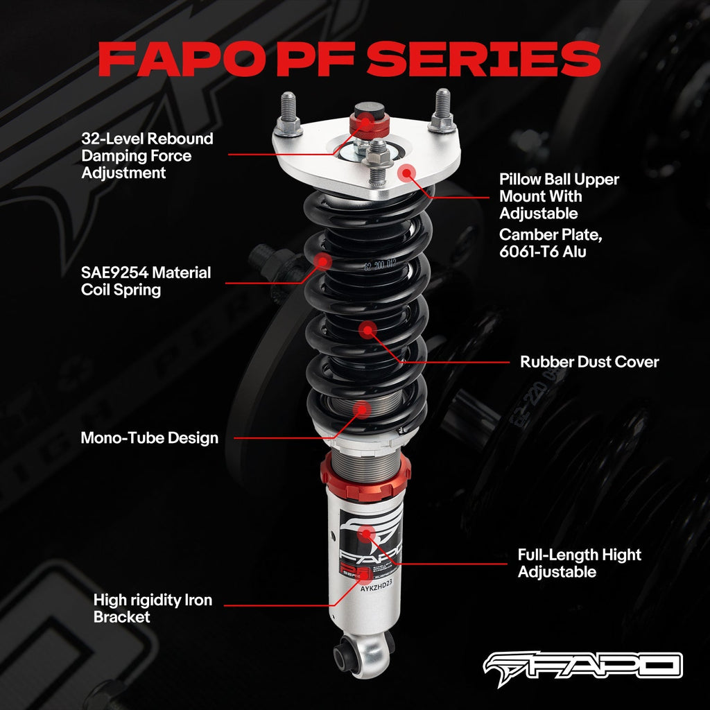 PF Custom 32-Level Damping Coilover for Lexus LS400 1st Gen XF10/UCF10 1989-1994 PF015230-CUSTOM