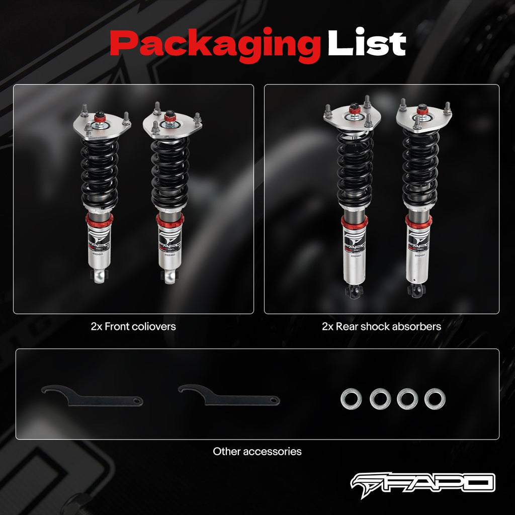 PF Custom 32-Level Damping Coilover for Lexus LS400 1st Gen XF10/UCF10 1989-1994 PF015230-CUSTOM