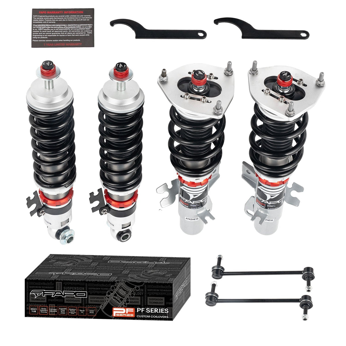 PF Custom 32-Level Damping Coilover for 2006-2015 Mini Cooper R55/R56/R57 Platform PF016630-CUSTOM