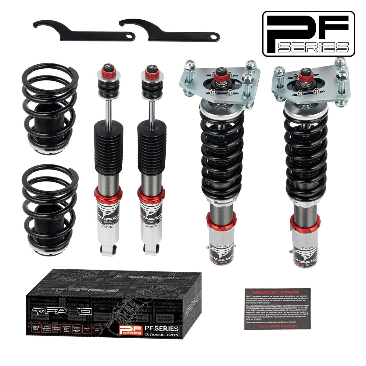 PF Custom 32-Level Damping Coilover for Ford Fairmont 1981-1983 & Mustang 3rd Gen 1979-1993 PF017130-CUSTOM