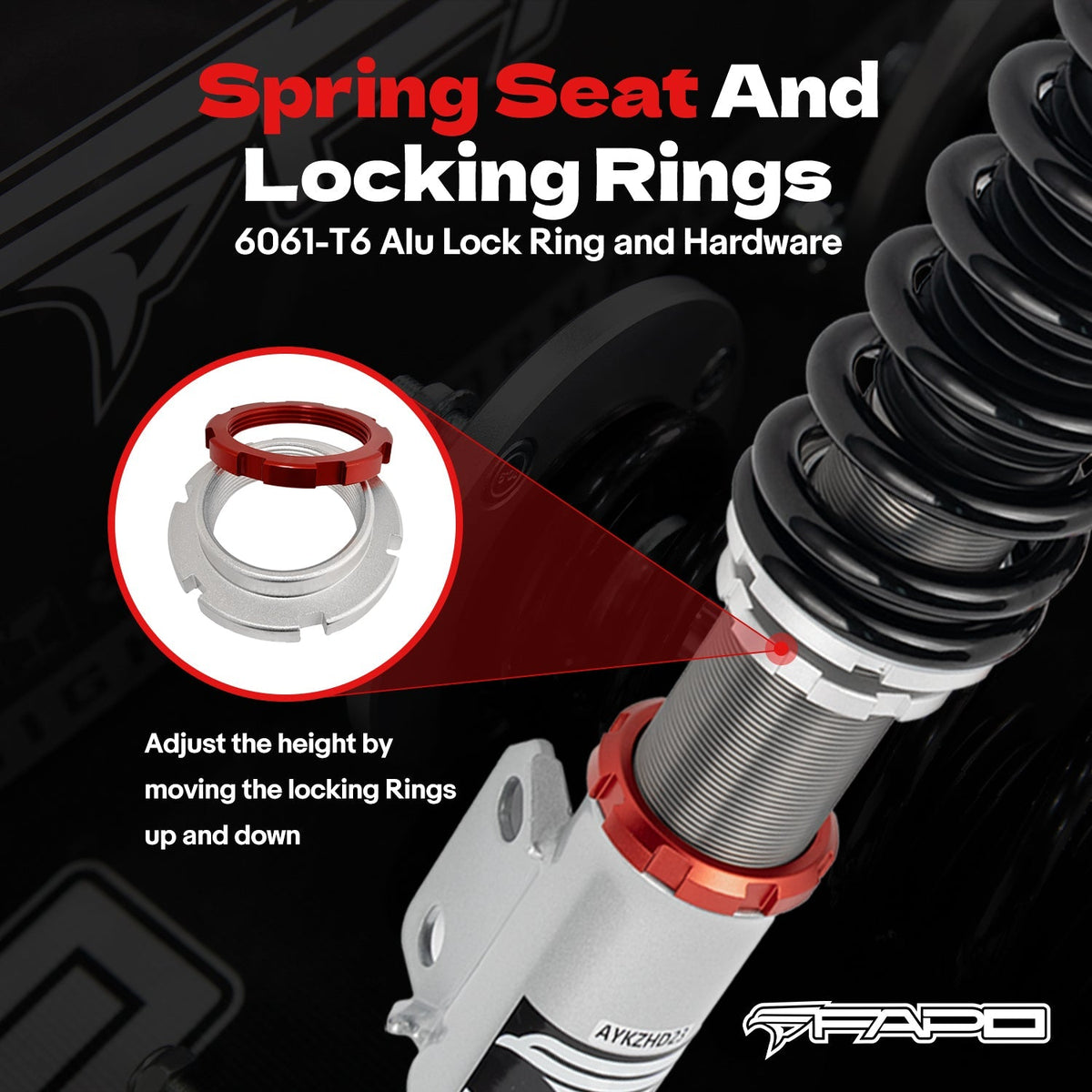 PF Custom 32-Level Damping Coilover for Ford Fairmont 81-83 & Ford Mustang 3rd Gen 1979-1993 PF017130-CUSTOM