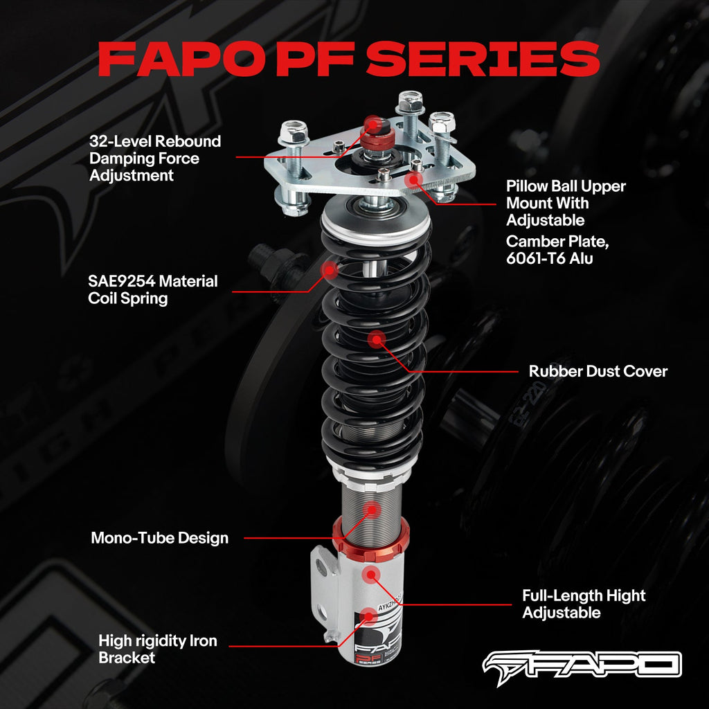 32-Level Damping Coilover for Ford Fairmont 81-83 & Ford Mustang 3rd Gen 1979-1993 PF017130