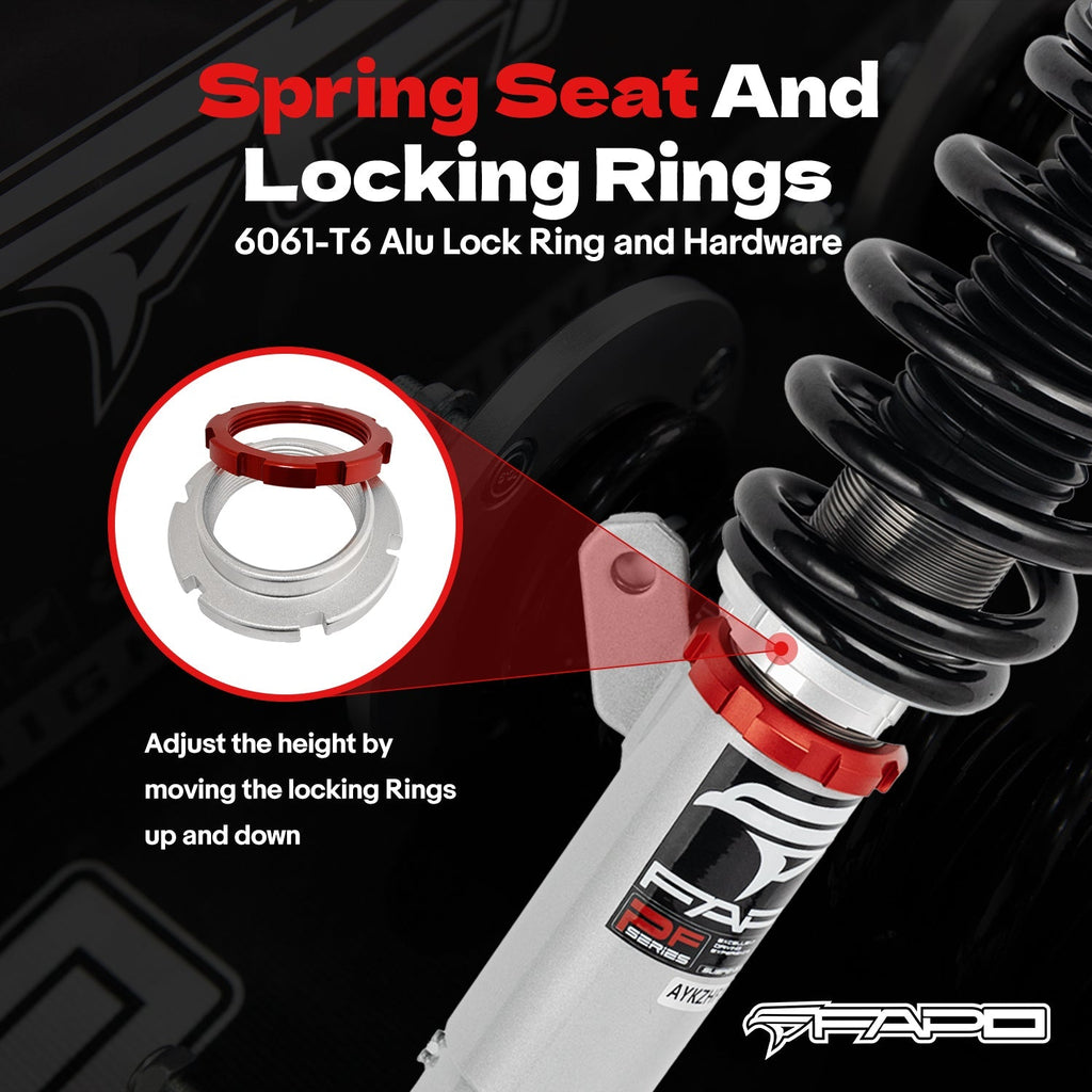 PF Custom 32-Level Damping Coilover Volkswagen R32 MK5/A5 2008 & VW Rabbit MK5 2006-2009 PF024830-CUSTOM