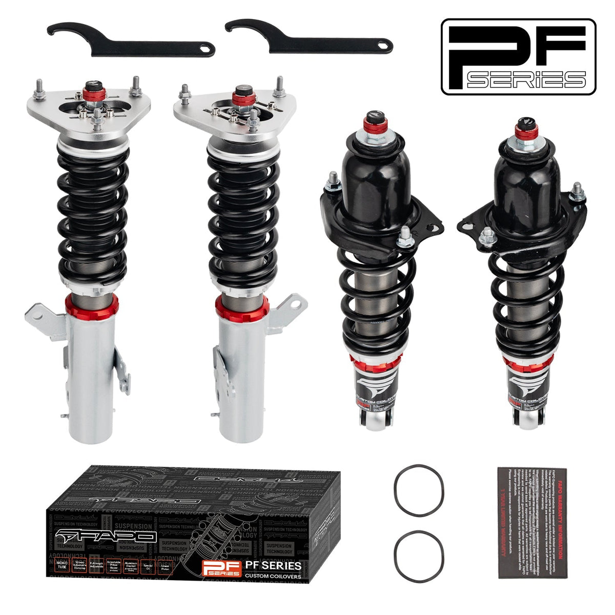 PF Custom 32-Level Damping Coilover for 2006-2019 Toyota Corolla E140/E150/E160 / Matrix / Pontiac Vibe PF025730-CUSTOM