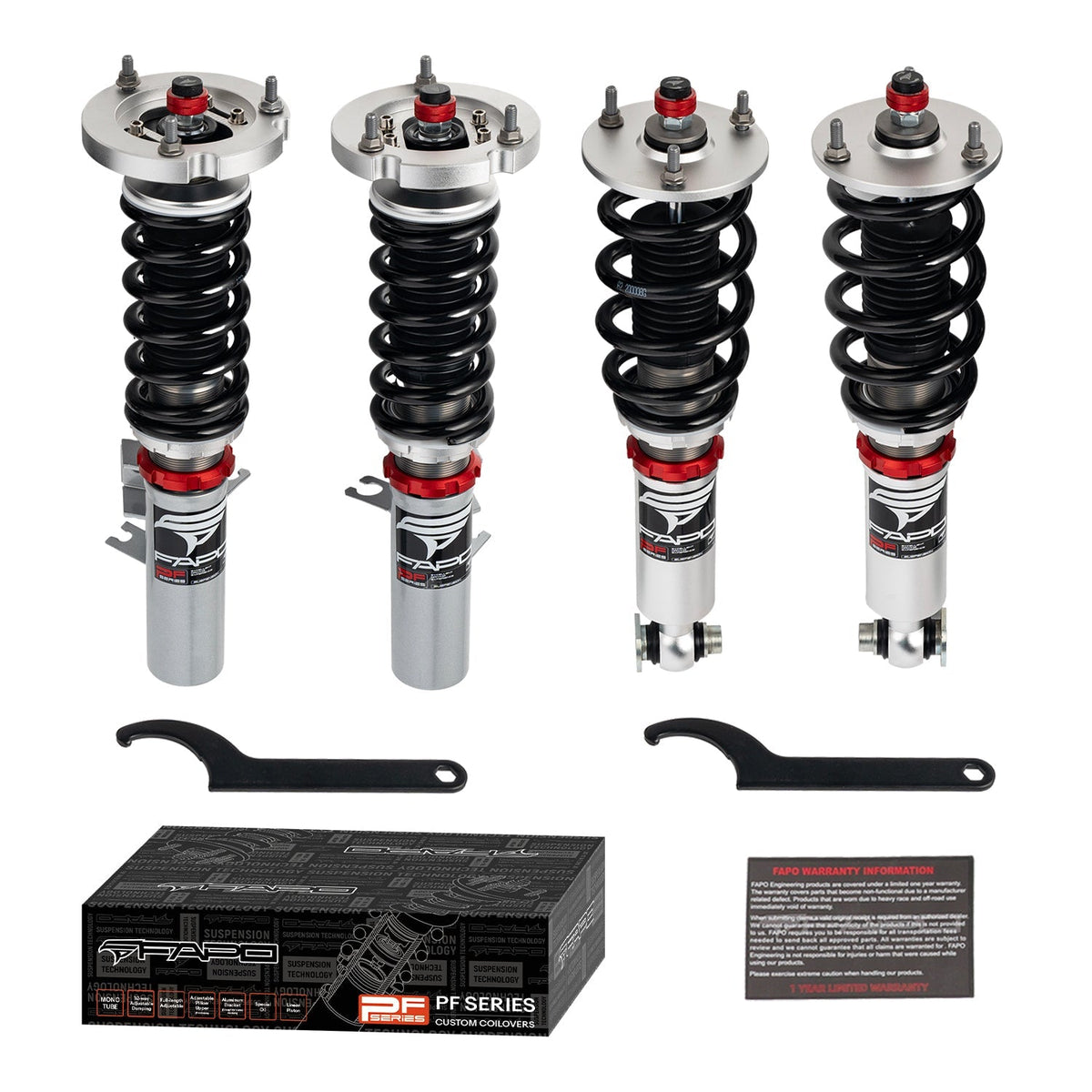 PF Custom 32-Level Damping Coilover for 1976-1989 BMW 5 Series E28 / 6 Series E24 PF026830-CUSTOM