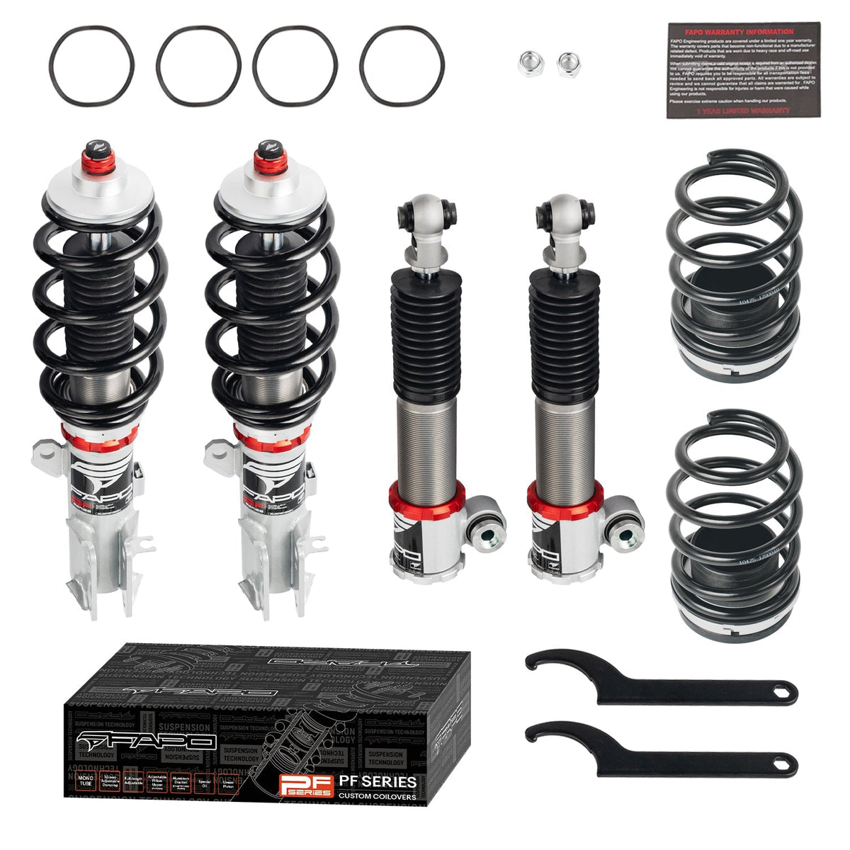 PF Custom 32-Level Damping Coilover for 2011-2018+ Kia Rio UB / Hyundai Accent RB – Includes Pegas PF039230-CUSTOM