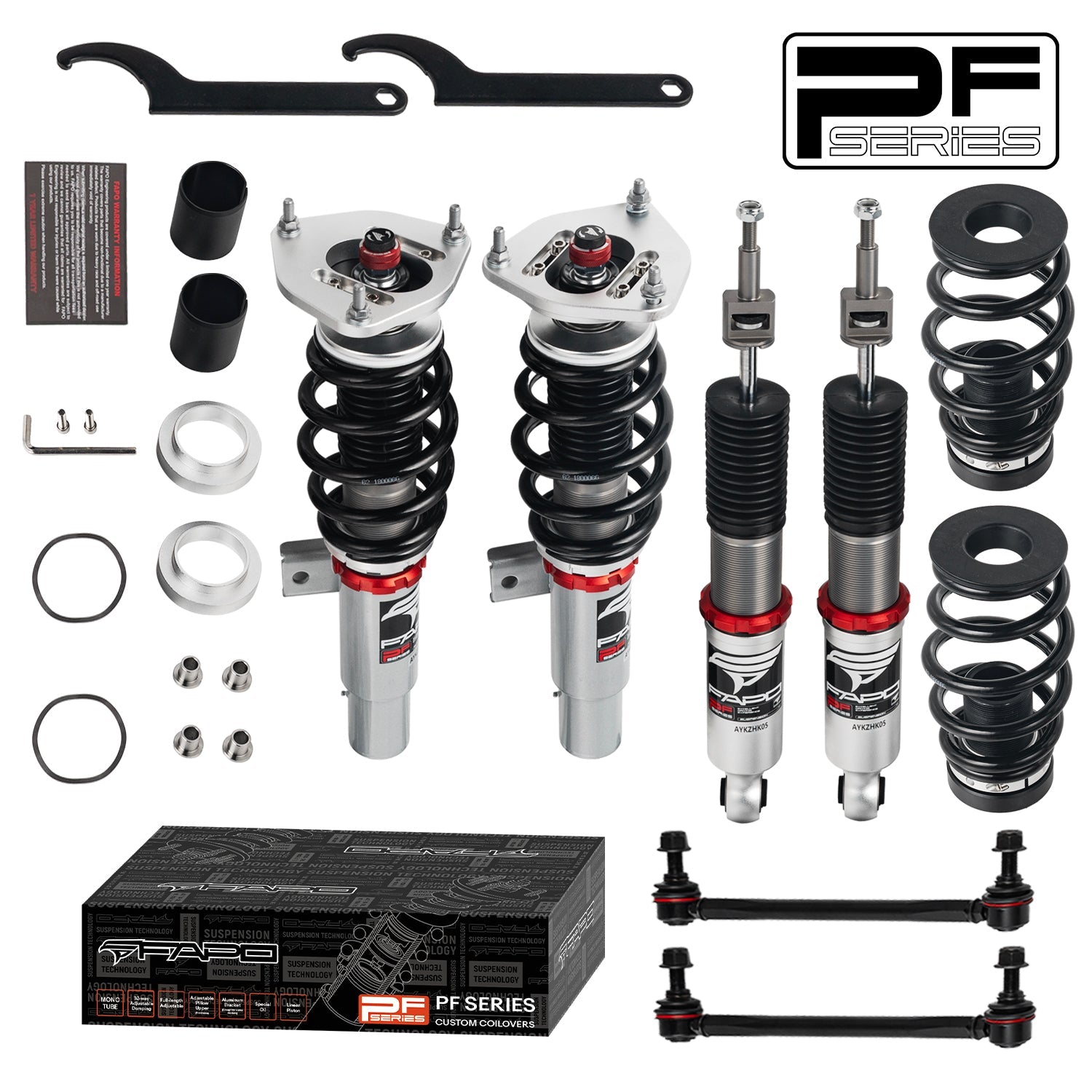 32-Level Damping Coilover For VW Golf 6th Gen MK6/A6 2009-2012 / Sagitar GLI A6 2011-2019 PF044130