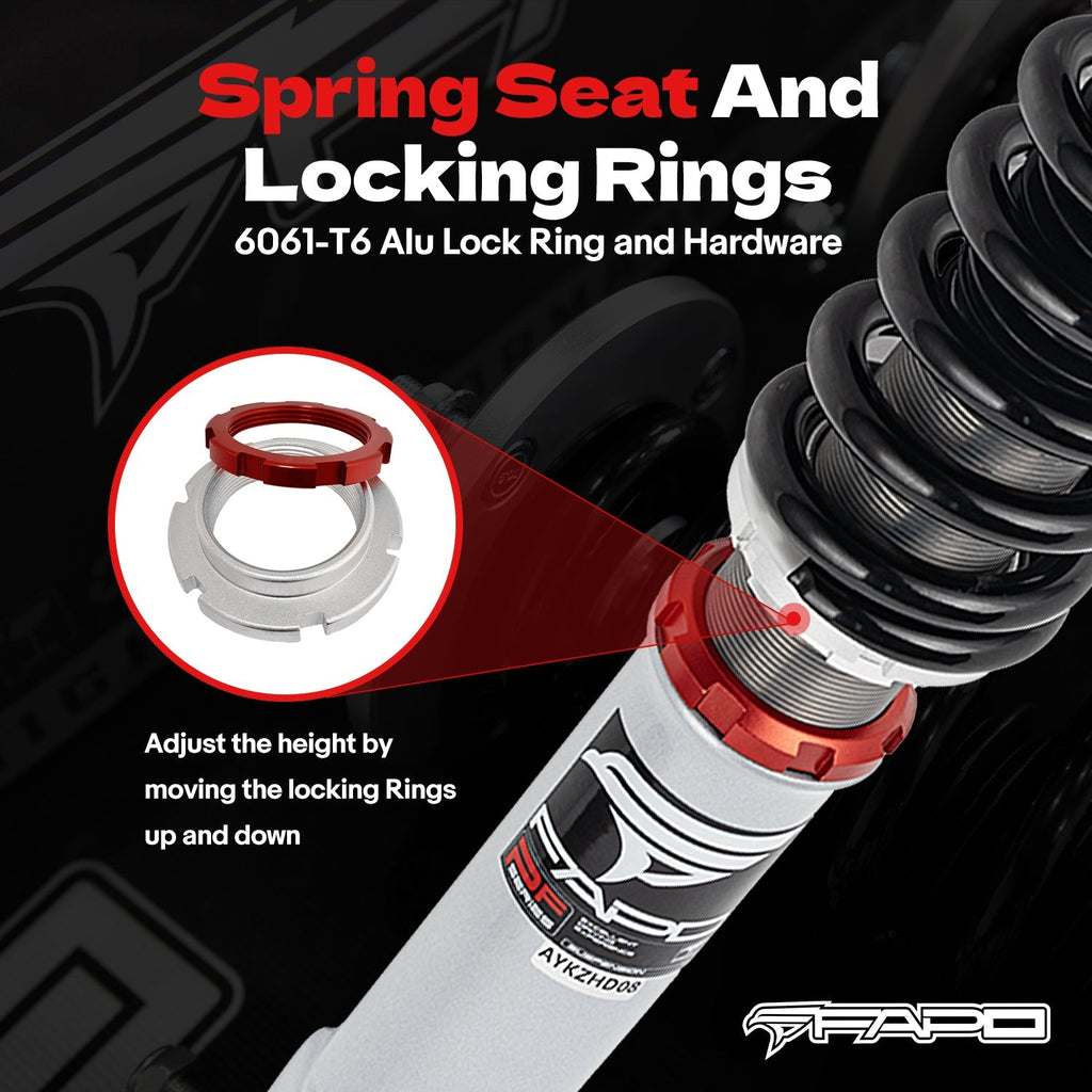 PF Custom 32-Way Adjustable Damping Coilover for Mercedes-Benz C-Class 4th Gen 2WD W205/S205/C205/A205 2014-2021 PF056330-CUSTOM