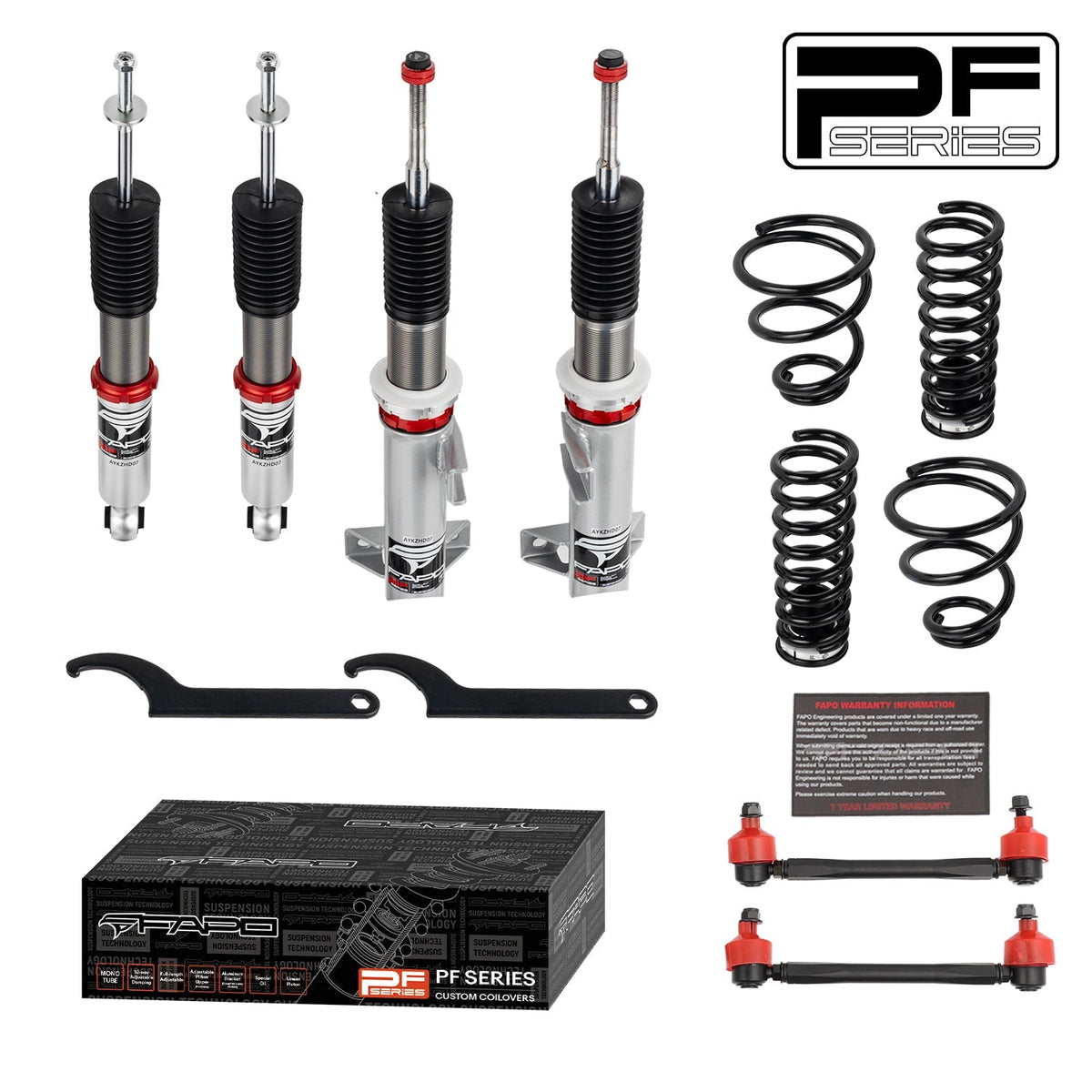PF Custom 32-Level Damping Coilover for Mercedes-Benz C-Class 2nd Gen RWD W203 2000-2007 PF056630-CUSTOM