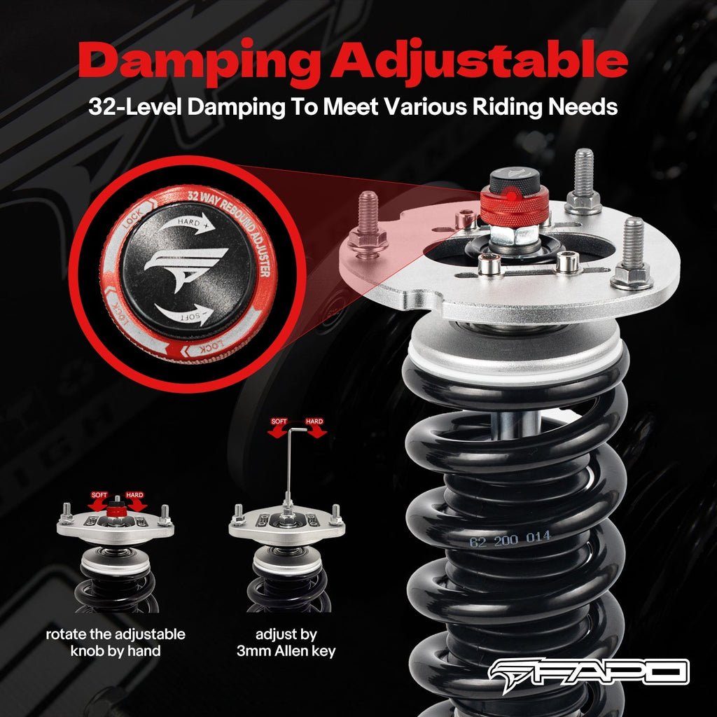 PF Custom 32-Level Damping Coilover for Benz E-Class W124 1986-1998 & Mercedes-Benz 190E 1984-1993 PF066330-CUSTOM